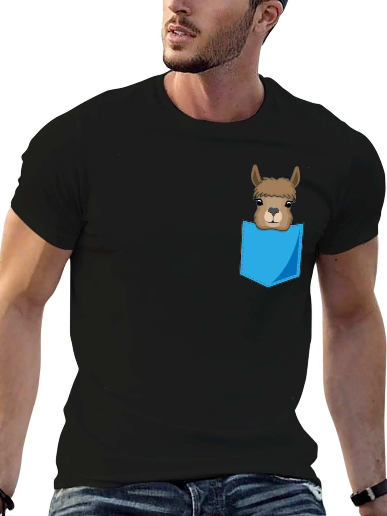 Llama Pocket Tee - Fun Graphic T-Shirt