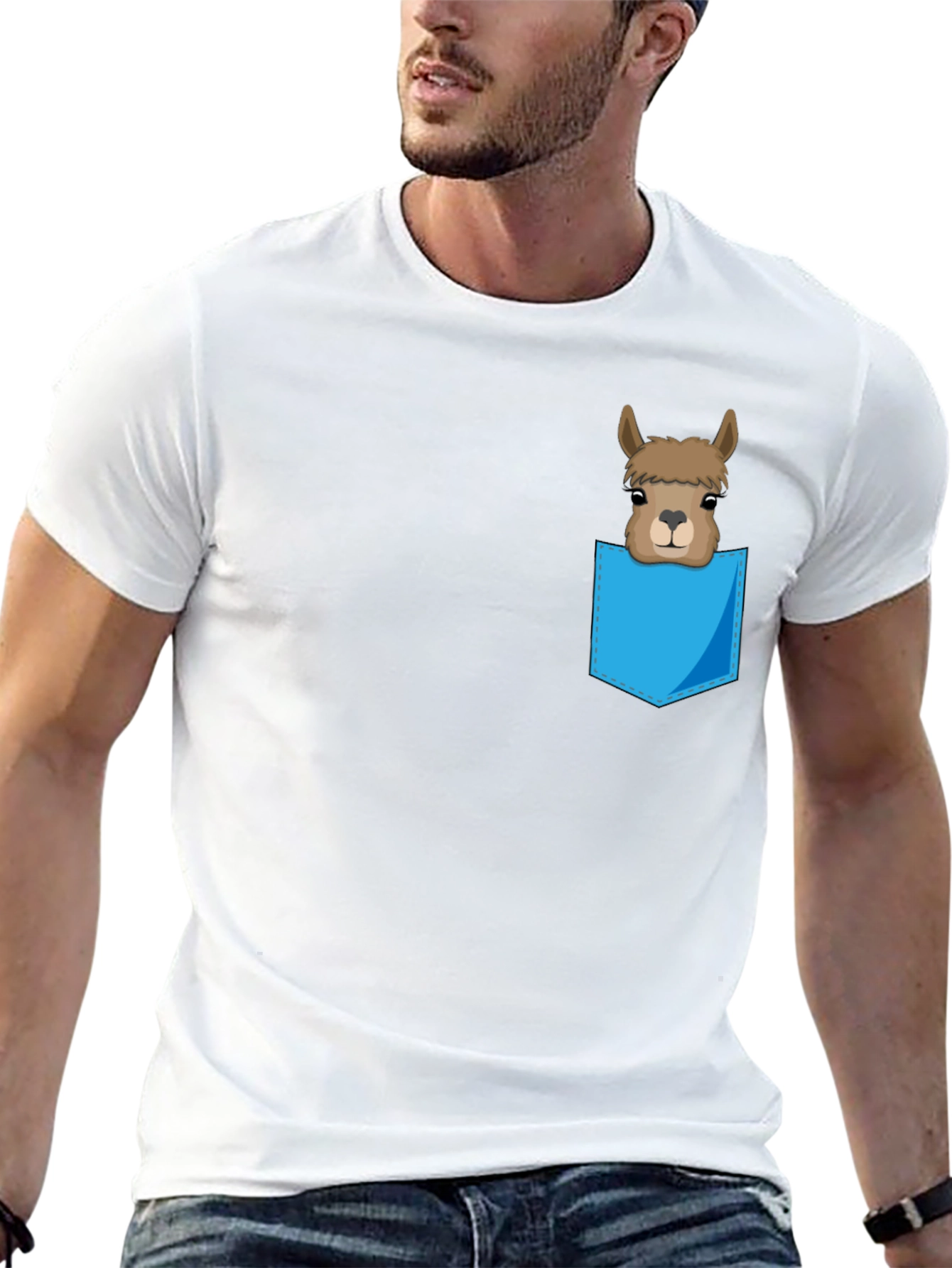 Llama Pocket Tee - Fun Graphic T-Shirt