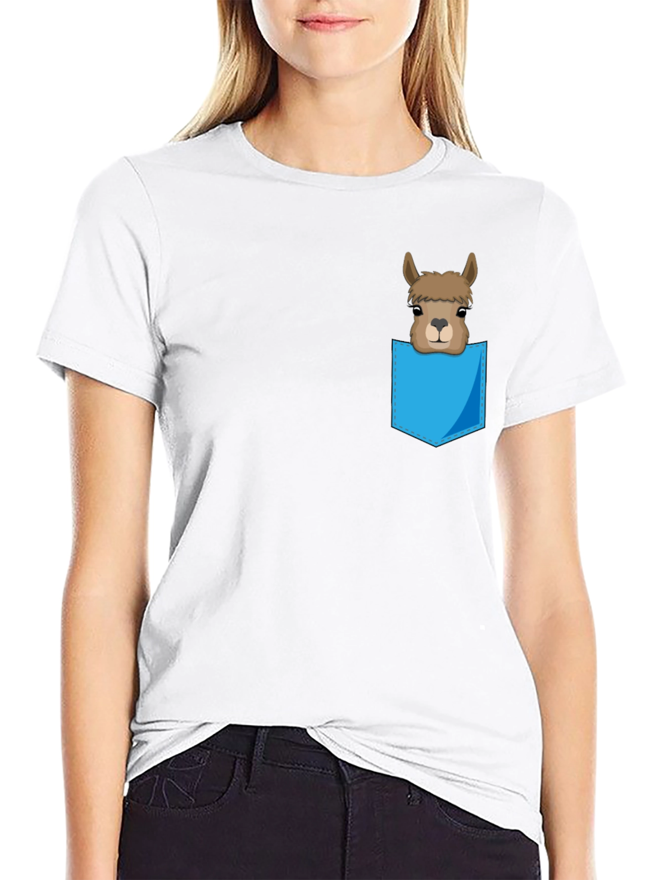 Llama Pocket Tee - Fun Graphic T-Shirt