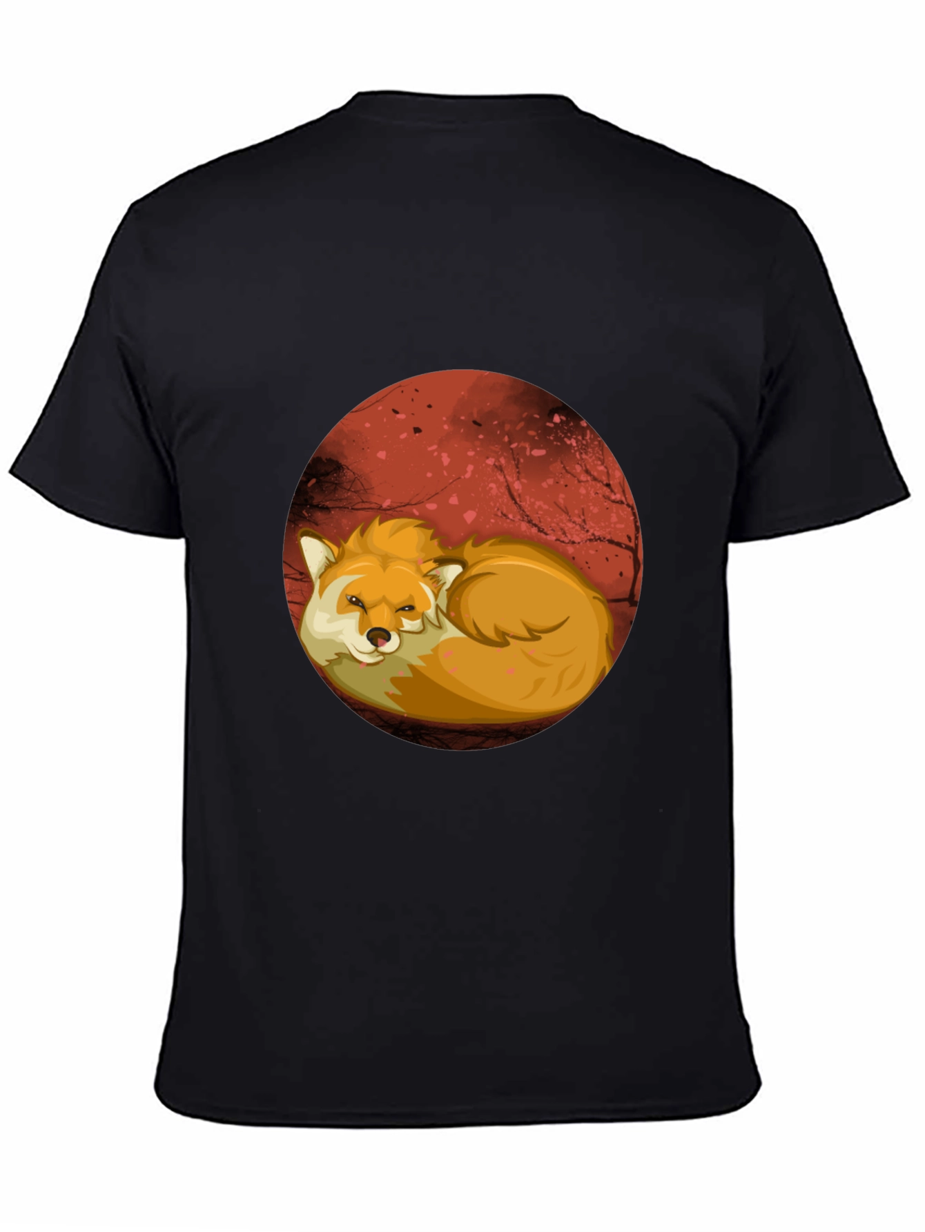 Fox Graphic T-Shirt - Red Moon Design Soft Cotton