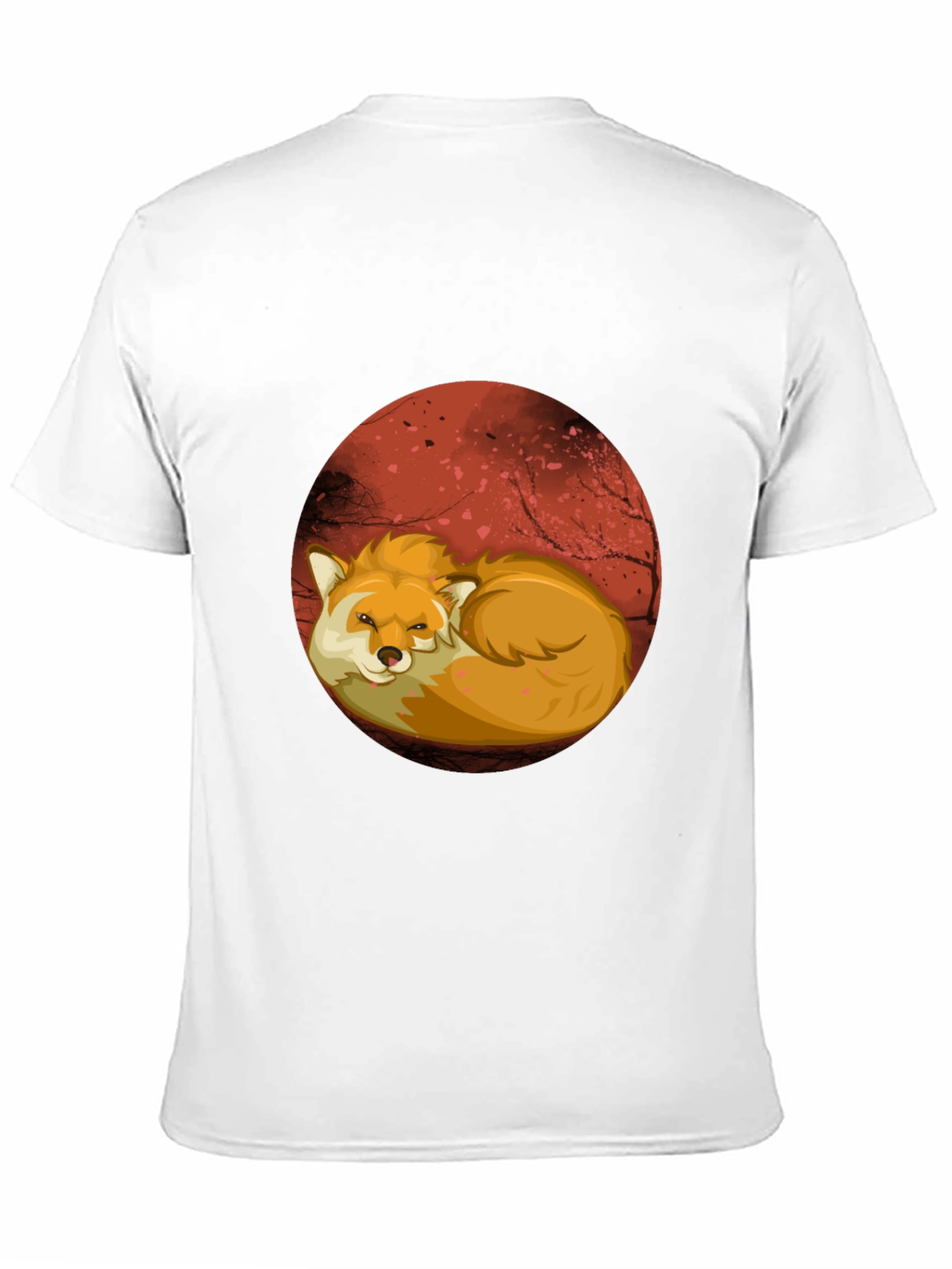 Fox Graphic T-Shirt - Red Moon Design Soft Cotton