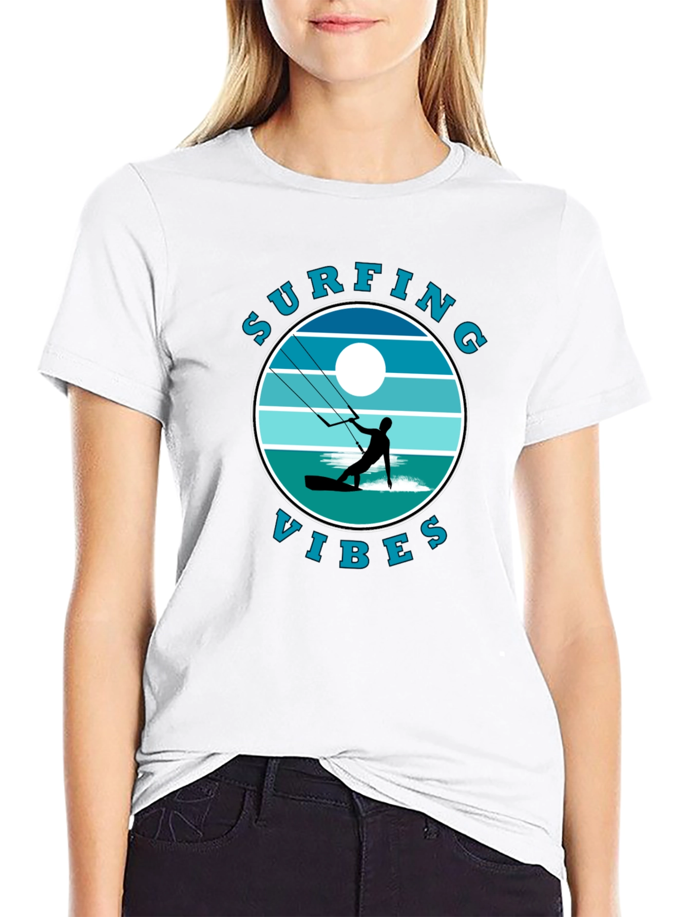 Surfing Vibes Graphic T-Shirt | Kite Surfer Tee