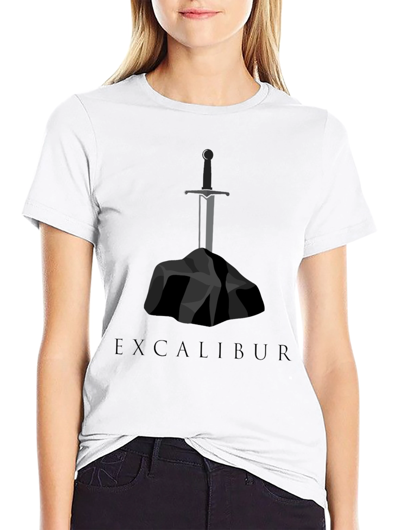 Excalibur Sword Graphic Tee - Black