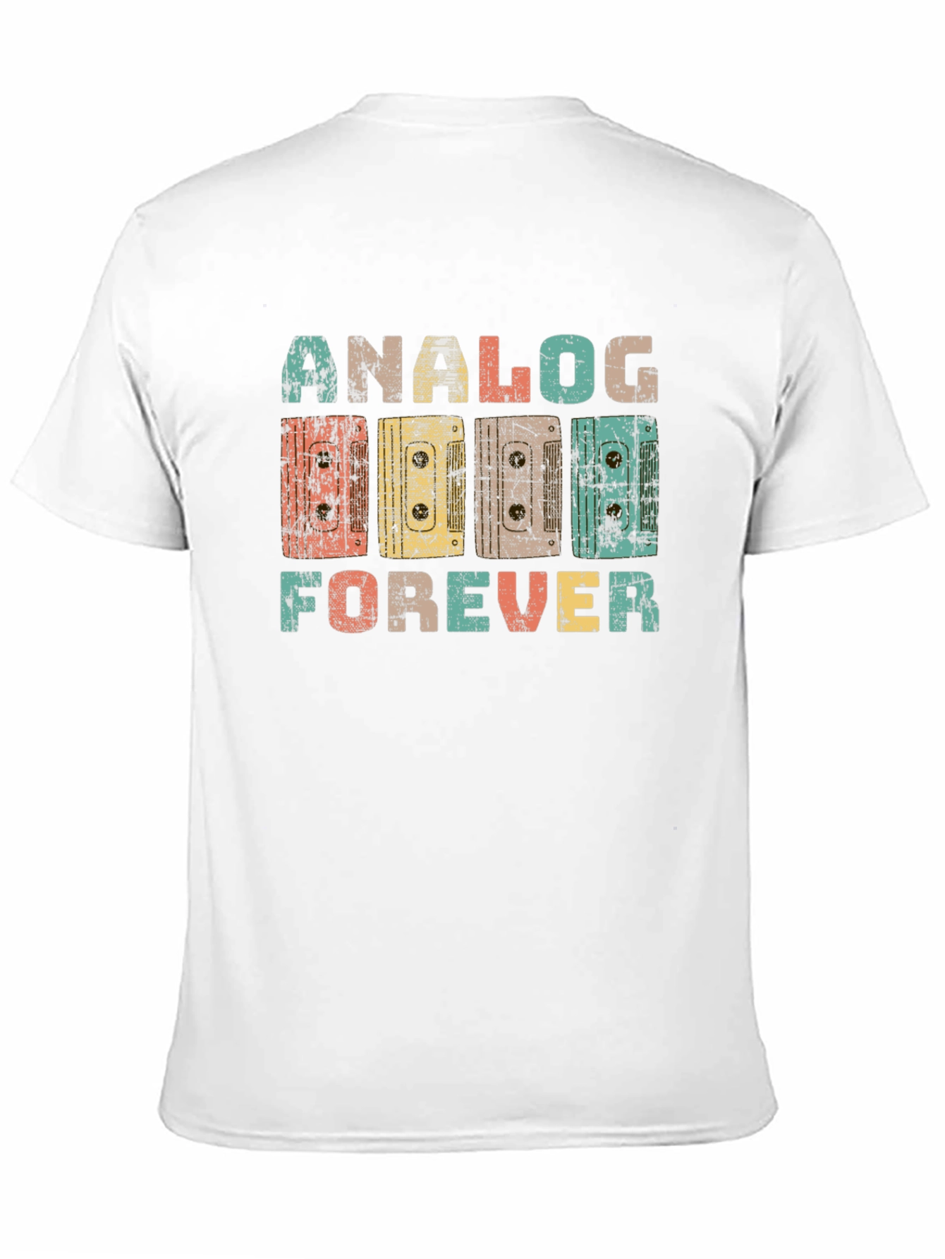 Retro Analog Forever Cassette Tape Graphic T-Shirt