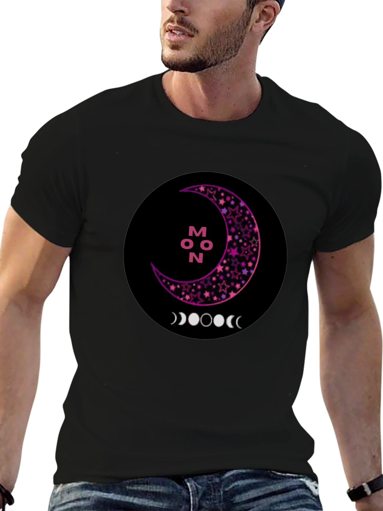 Moon Phases T-Shirt - Celestial Design