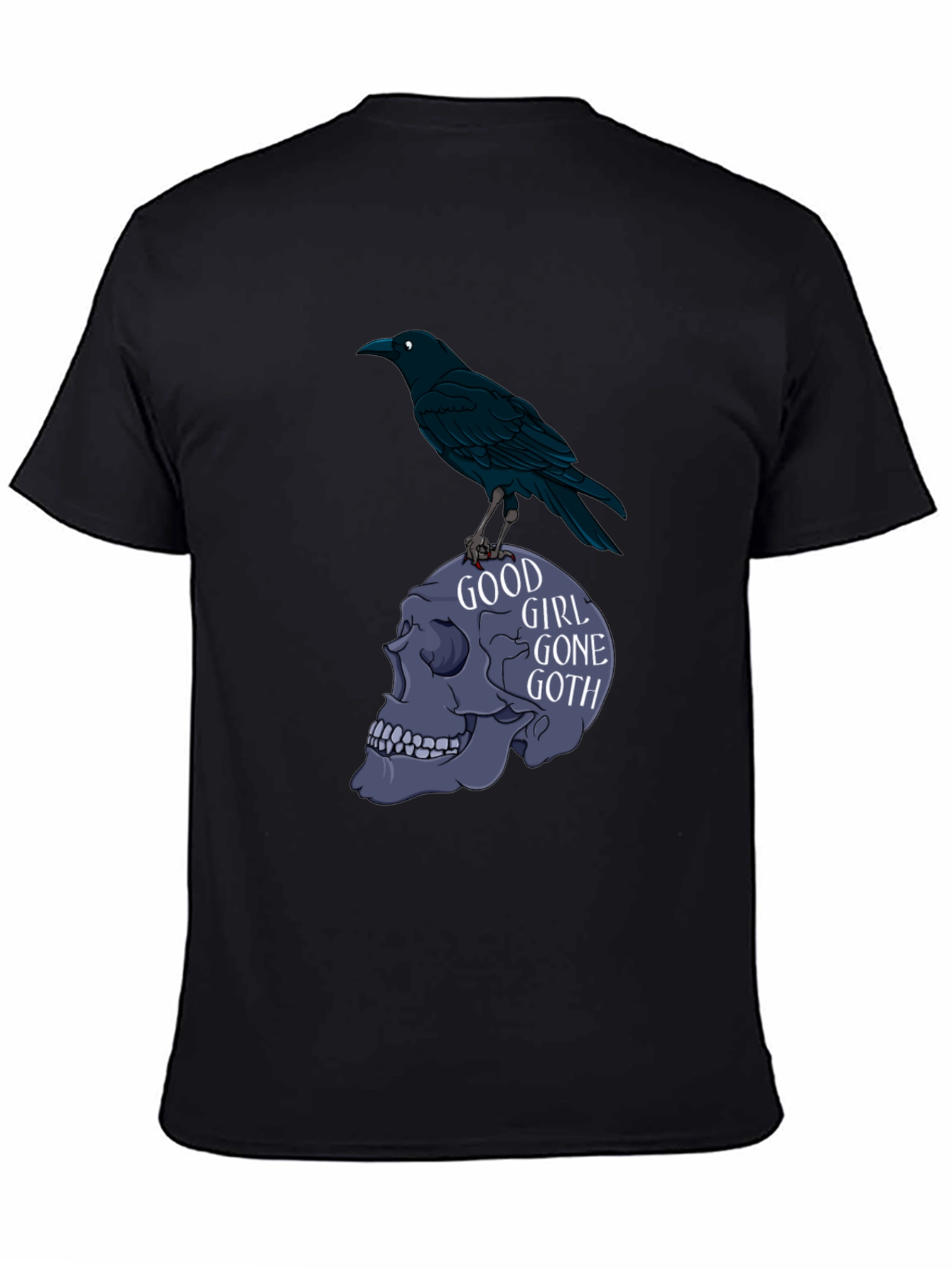 Good Girl Gone Goth Tee - Raven Skull T-Shirt