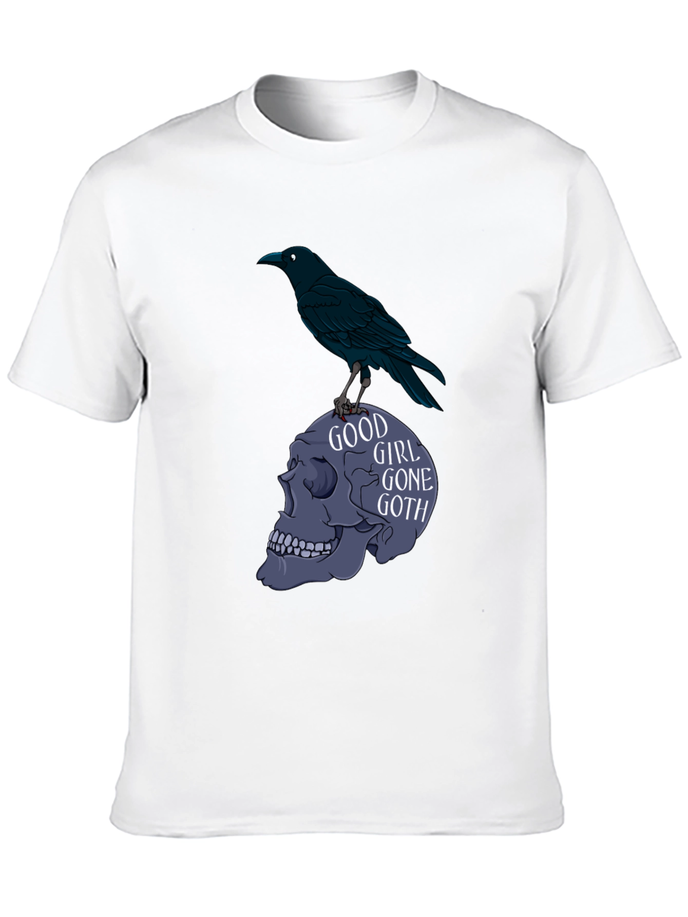 Good Girl Gone Goth Tee - Raven Skull T-Shirt