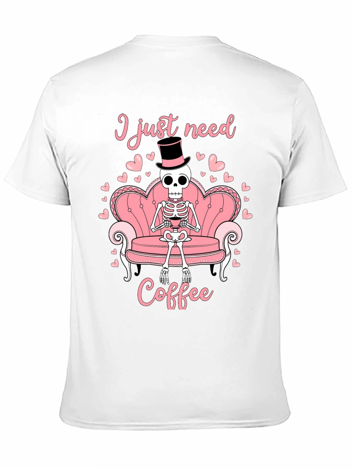 I Just Need Coffee Skeleton T-Shirt