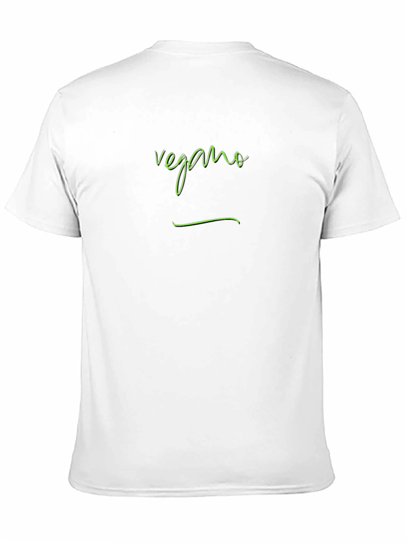 Vegan Green Lettered Black T-Shirt