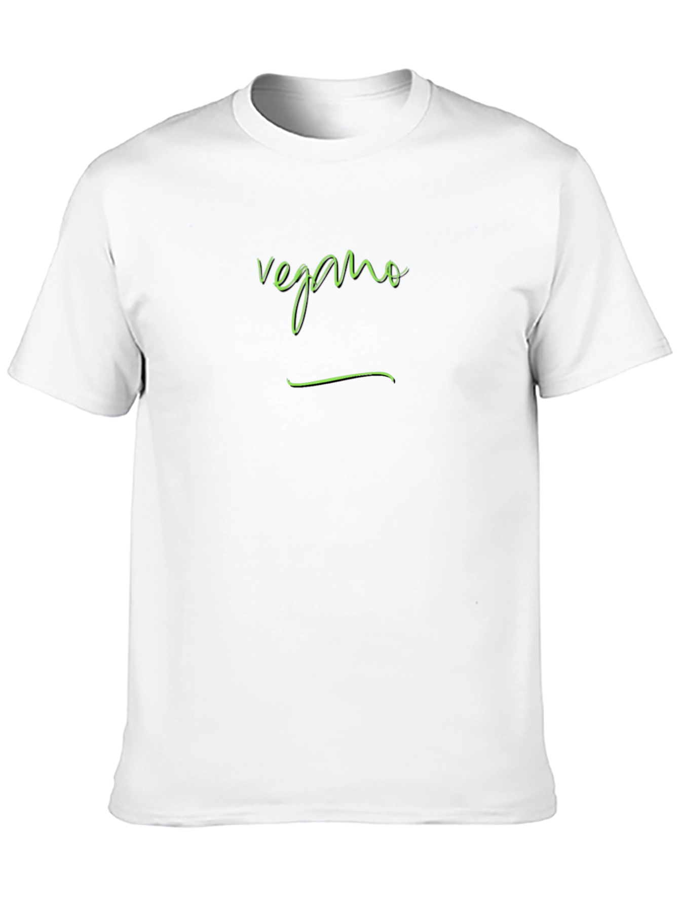 Vegan Green Lettered Black T-Shirt