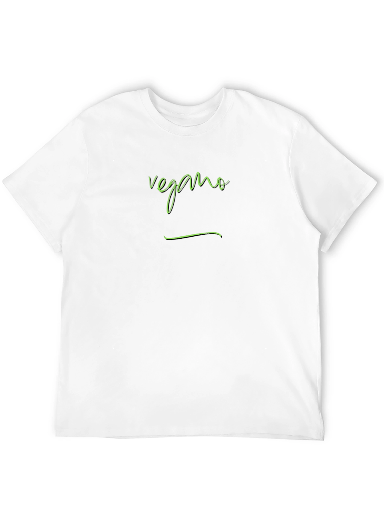 Vegan Green Lettered Black T-Shirt