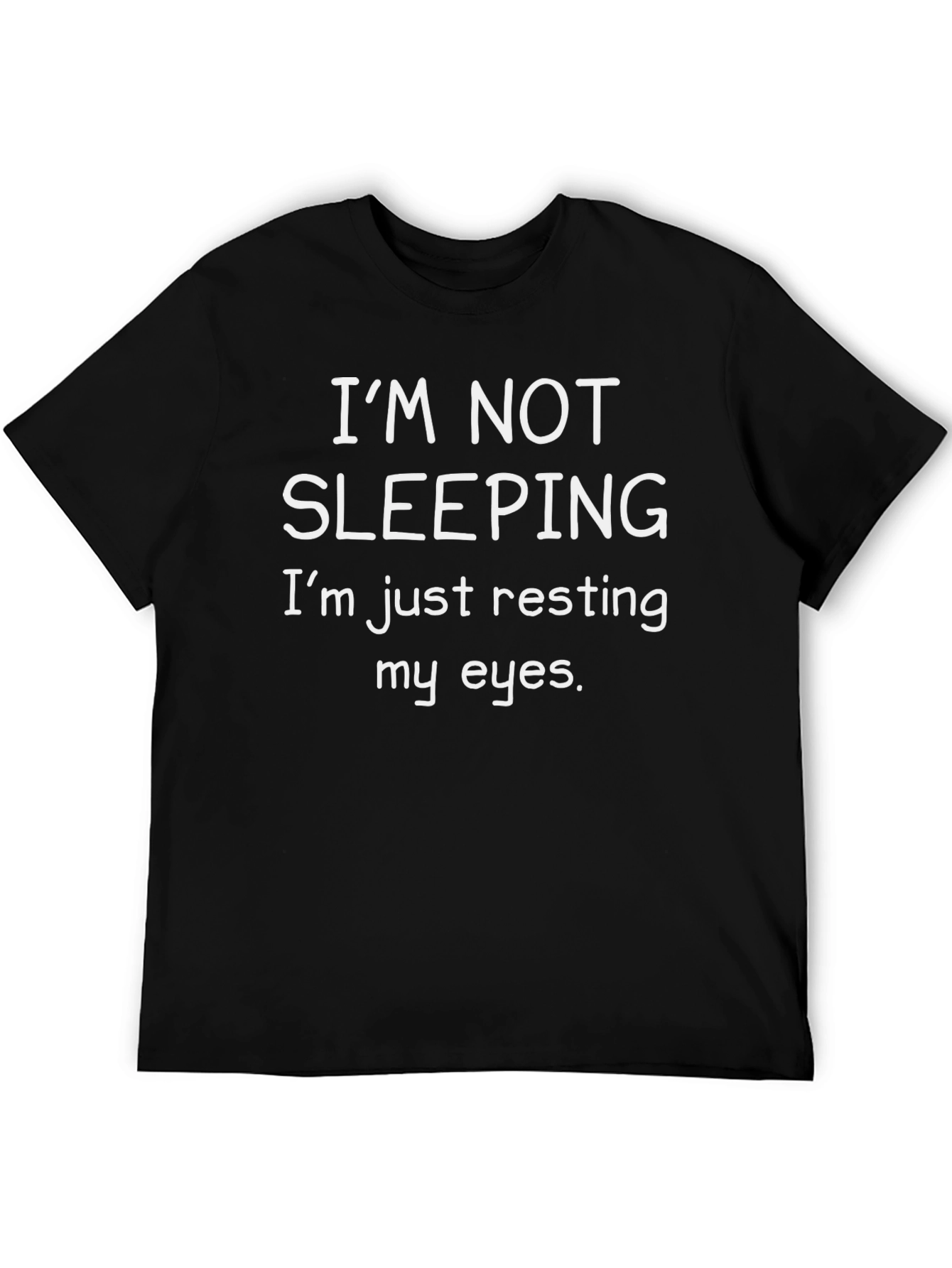 Funny Resting My Eyes Black T-Shirt