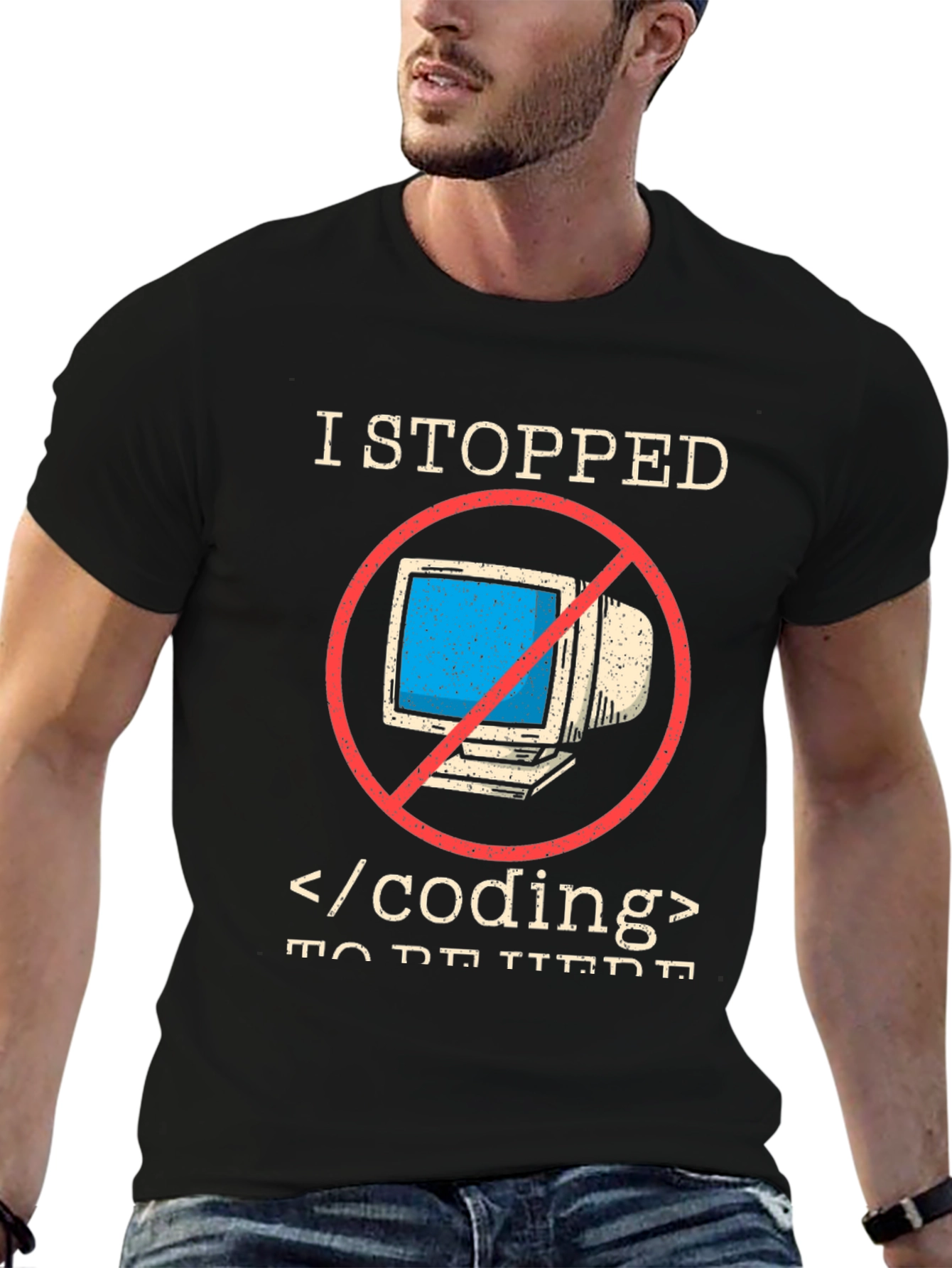 I Stopped Coding T-Shirt - Funny Programmer Tee