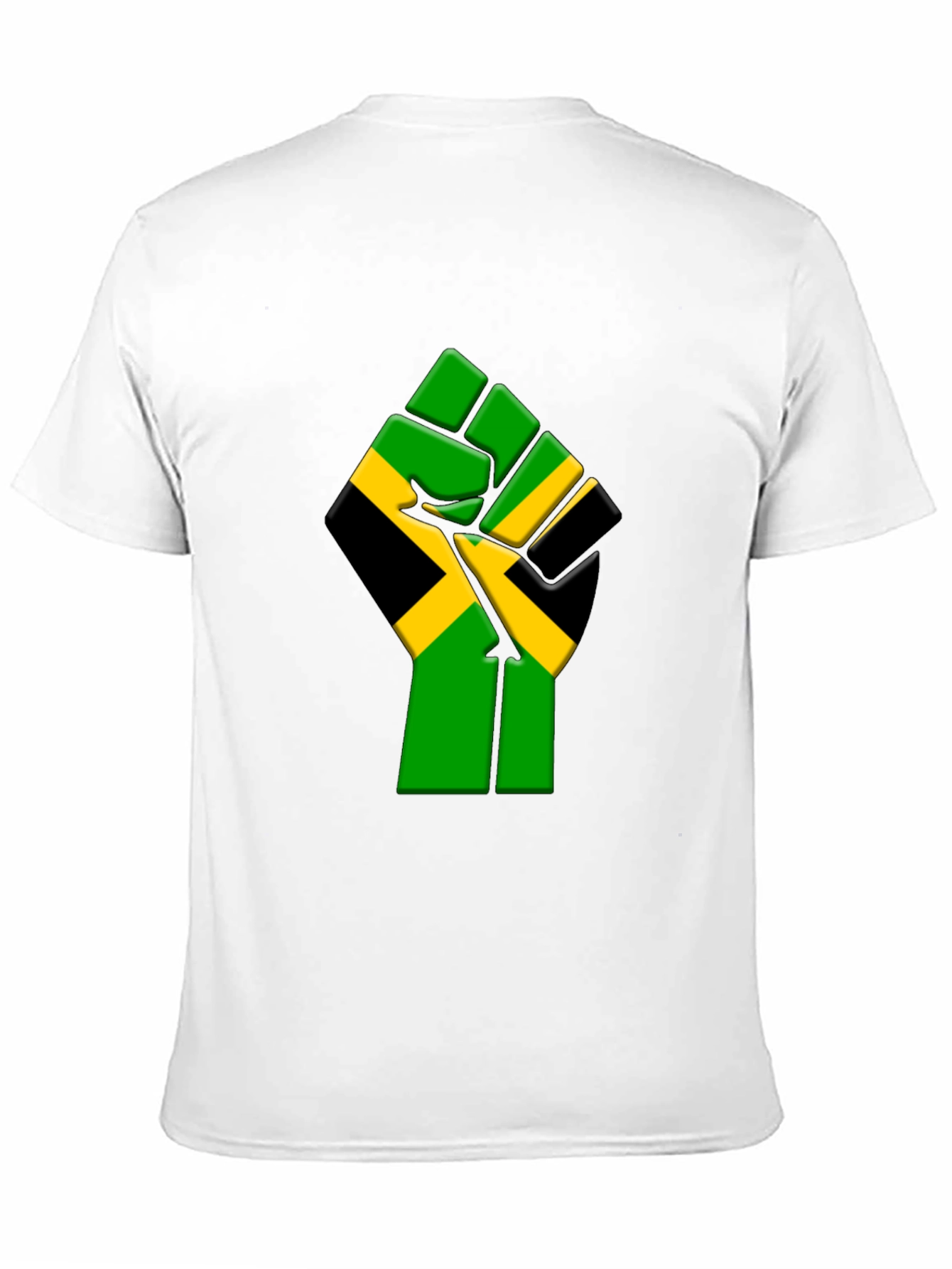 Jamaica Flag Fist Graphic T-Shirt - Black