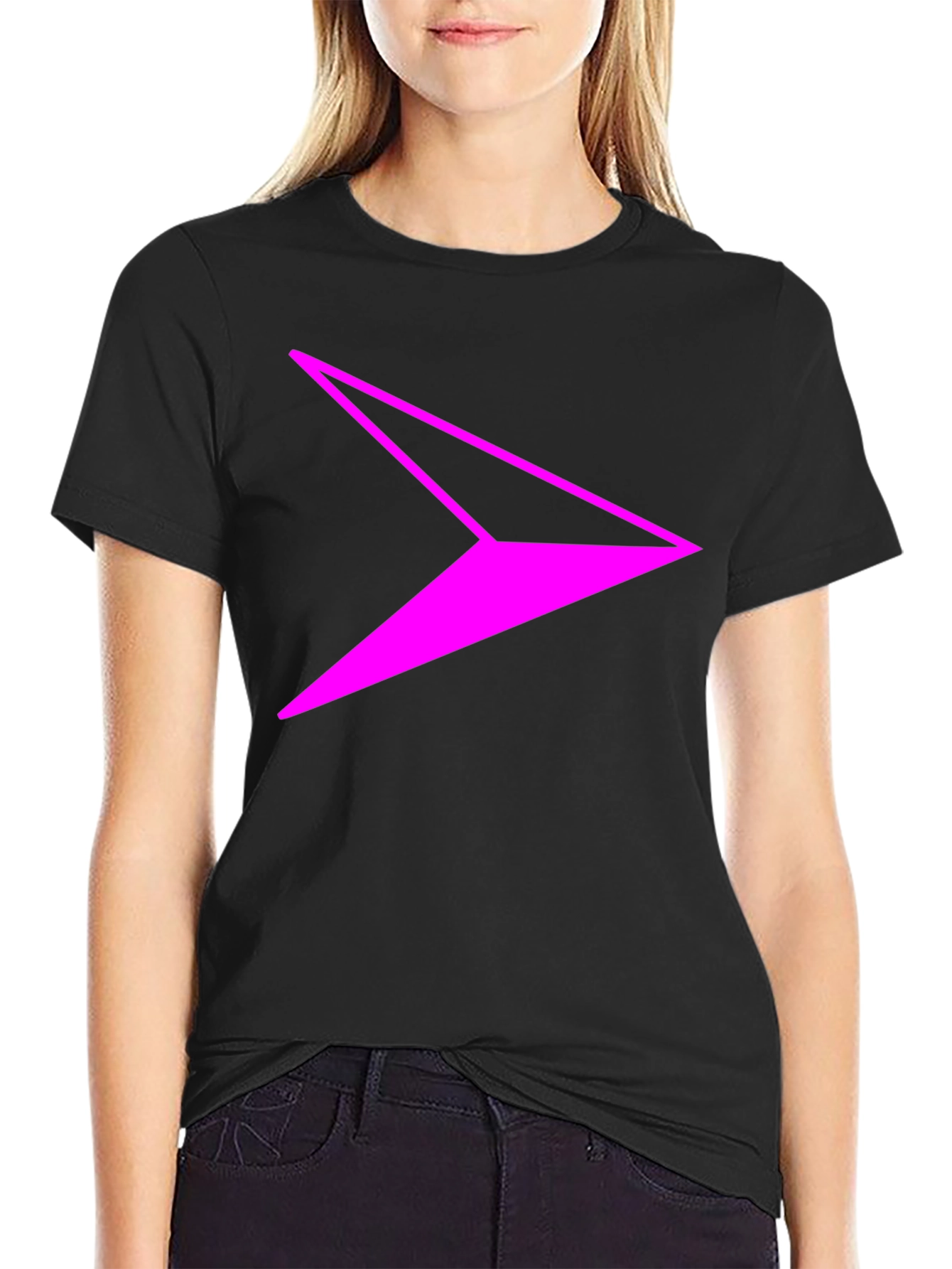 Modern Arrow Graphic Tee - Casual Black T-Shirt