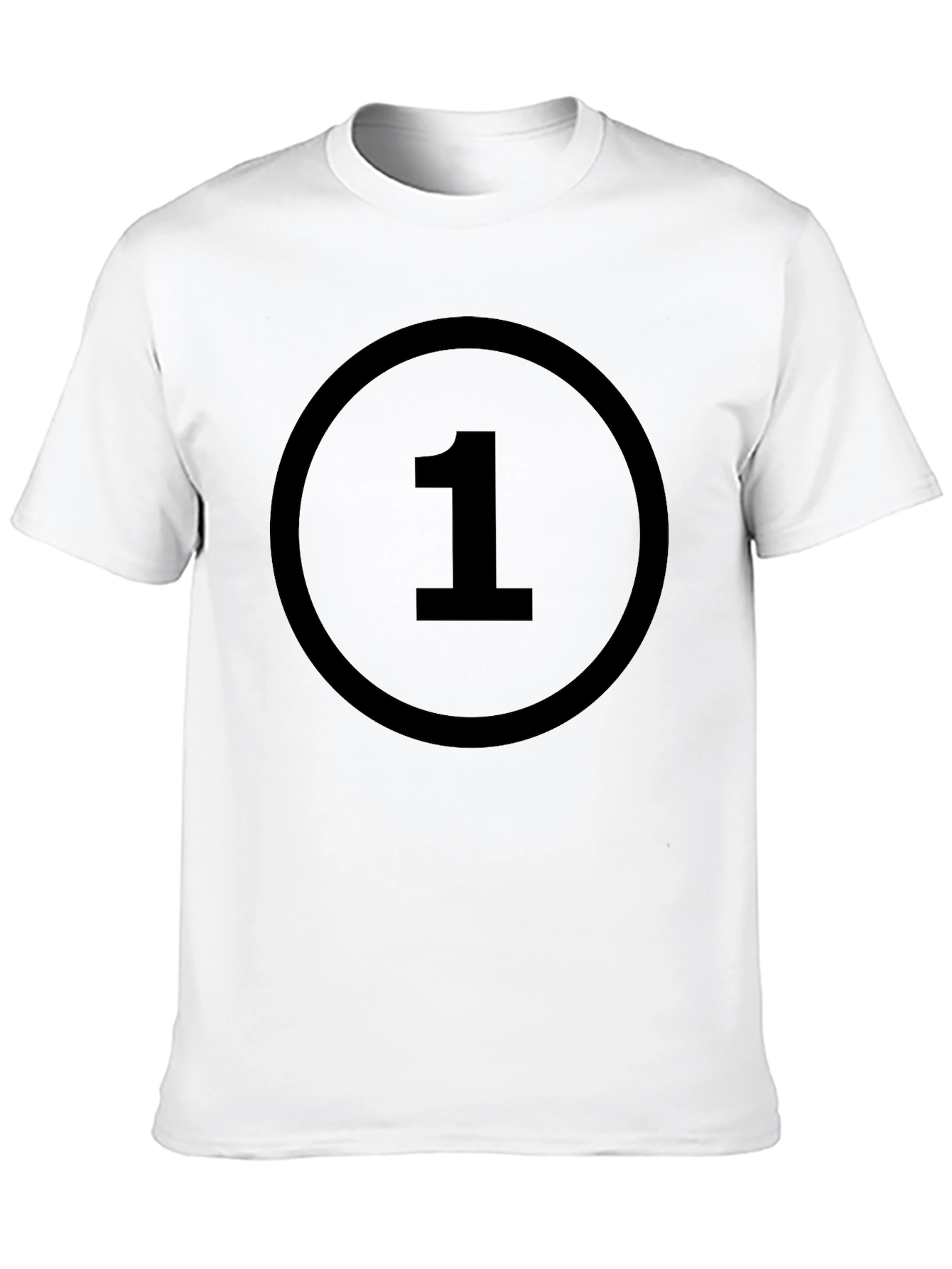 Number One Circle Graphic T-Shirt - Black