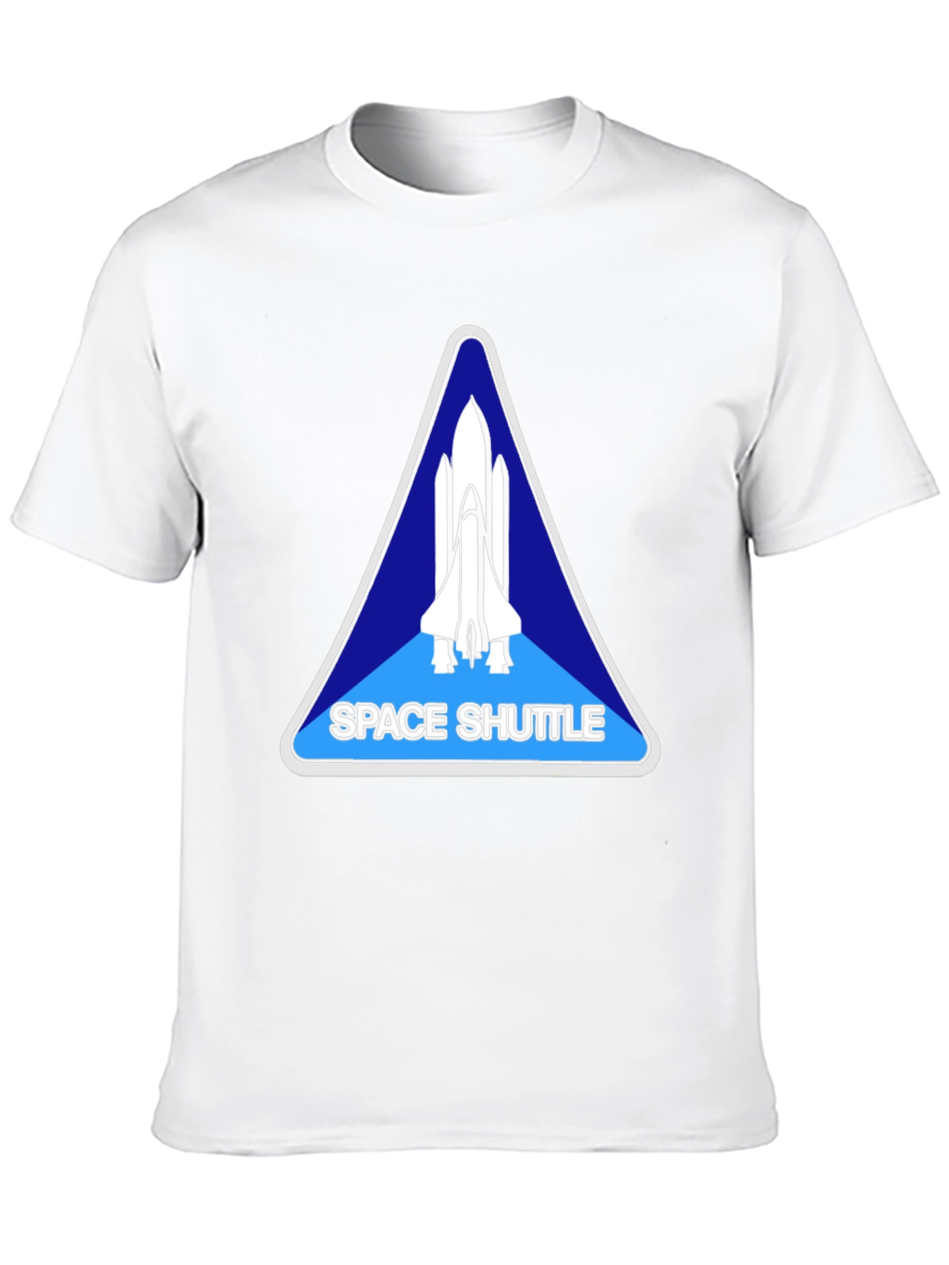 Space Shuttle Graphic T-Shirt - Black Crew Neck Tee