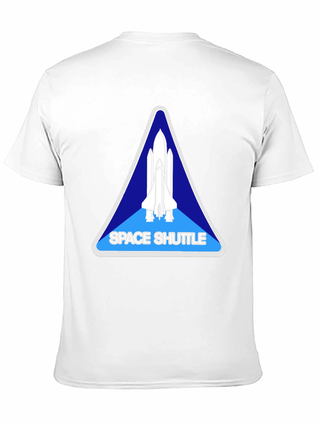 Space Shuttle Graphic T-Shirt - Black Crew Neck Tee