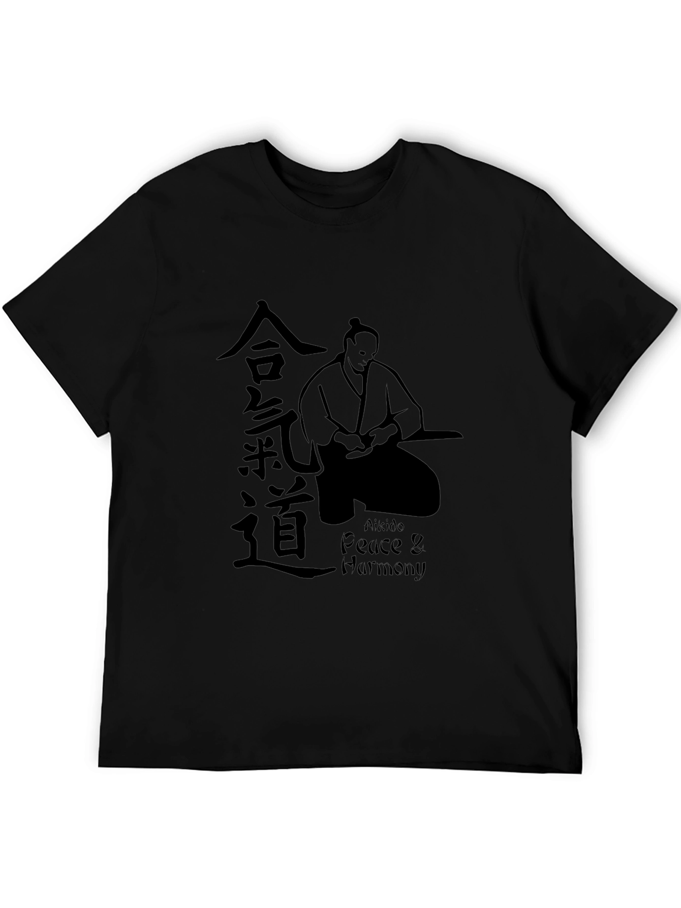 Aikido Peace & Harmony Black T-Shirt