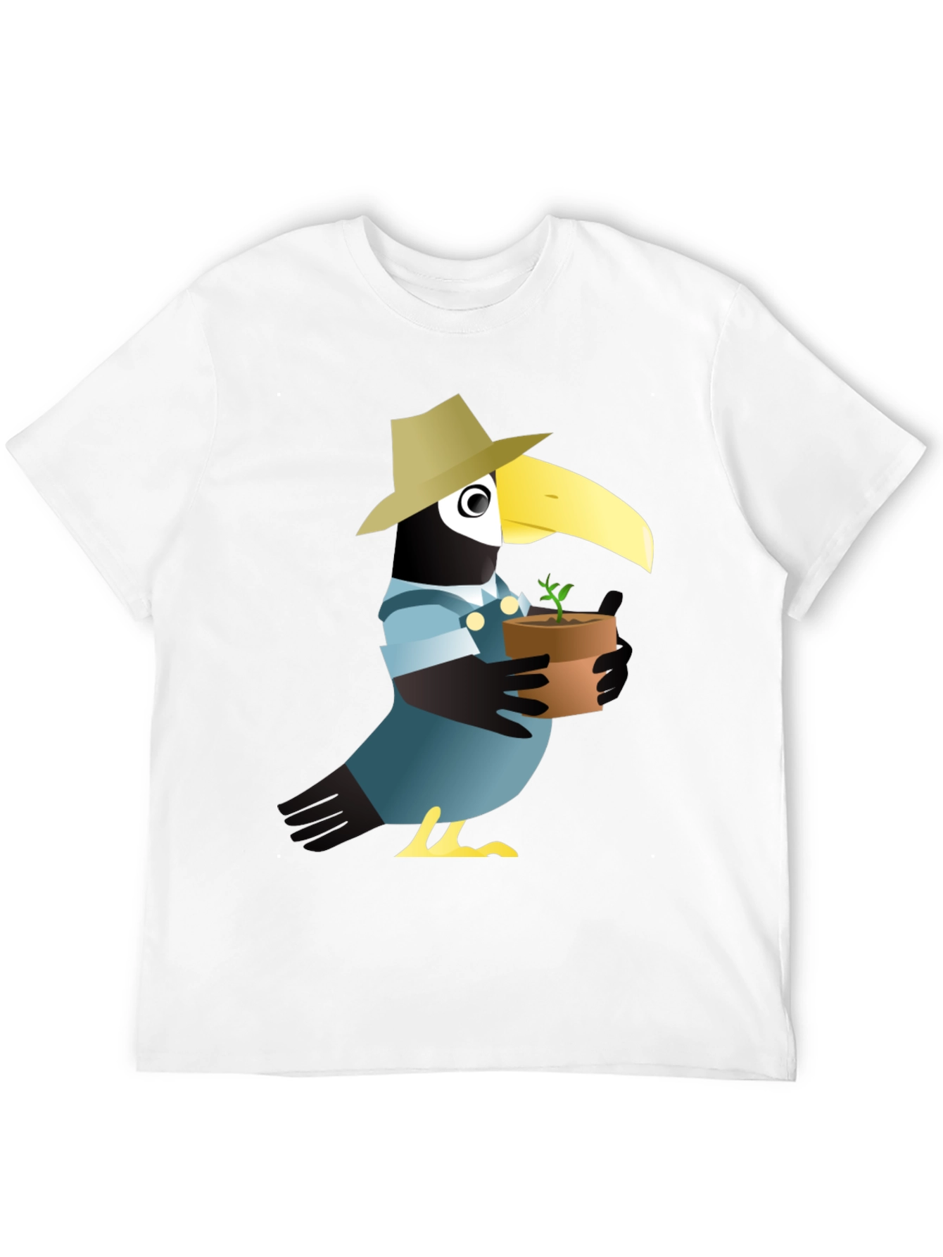 Crow Gardener Graphic Tee - Black Cotton Blend