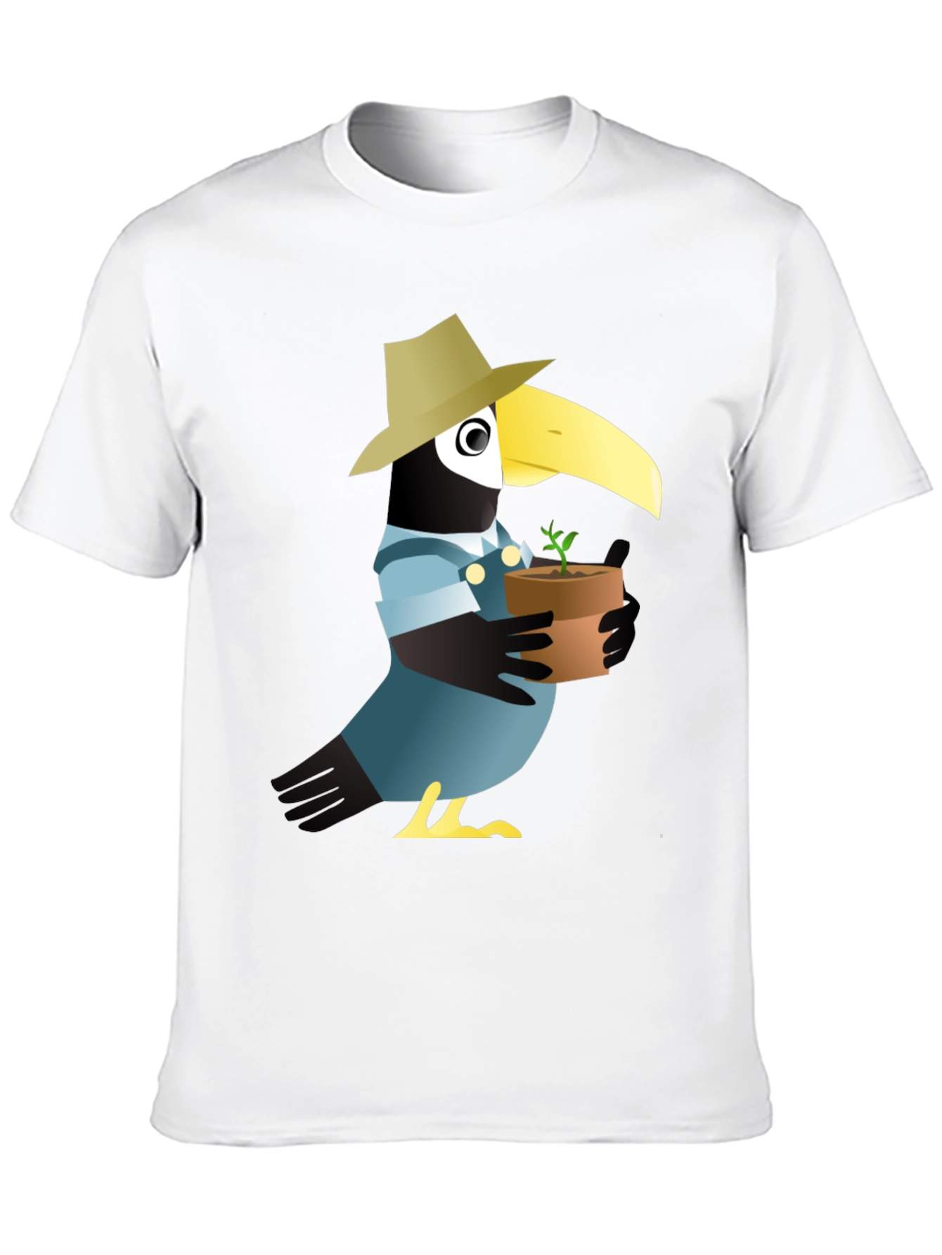 Crow Gardener Graphic Tee - Black Cotton Blend