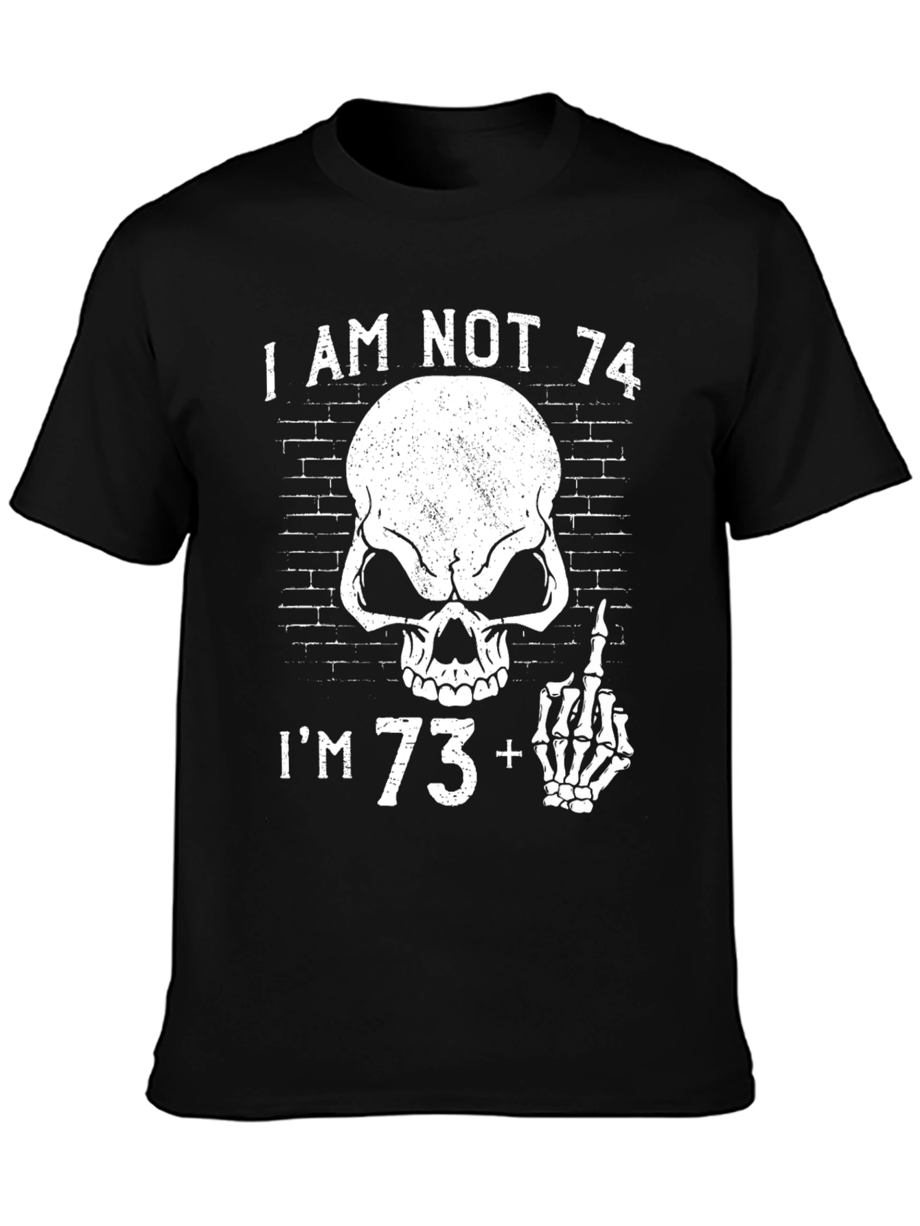 I Am Not 74 Im 73+ Novelty T-Shirt