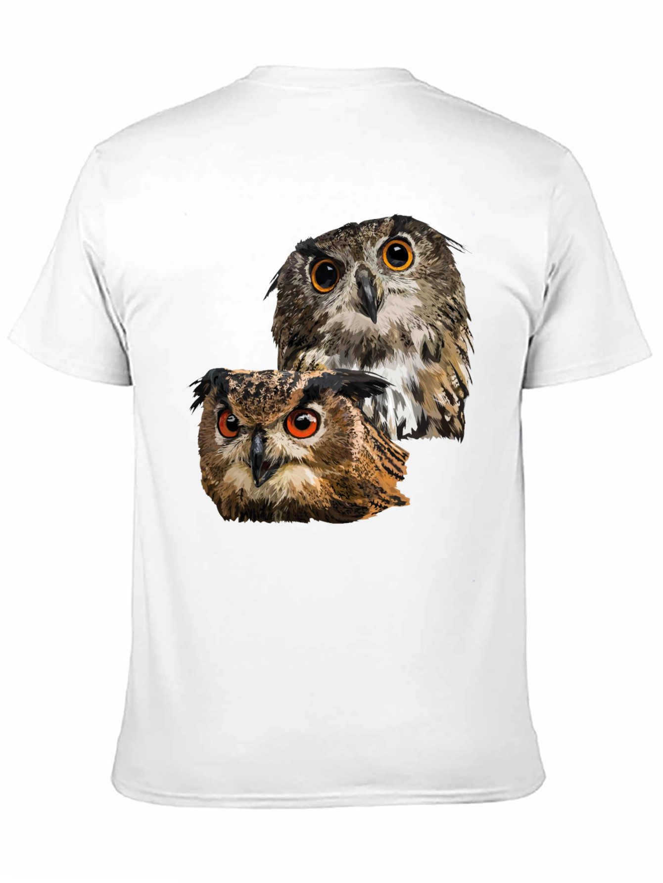 Owl Graphic T-Shirt - Mens Black Crew Neck Tee