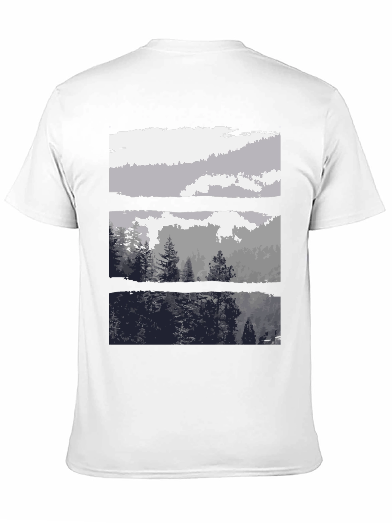 Nature Scene T-Shirt - Black Graphic Tee