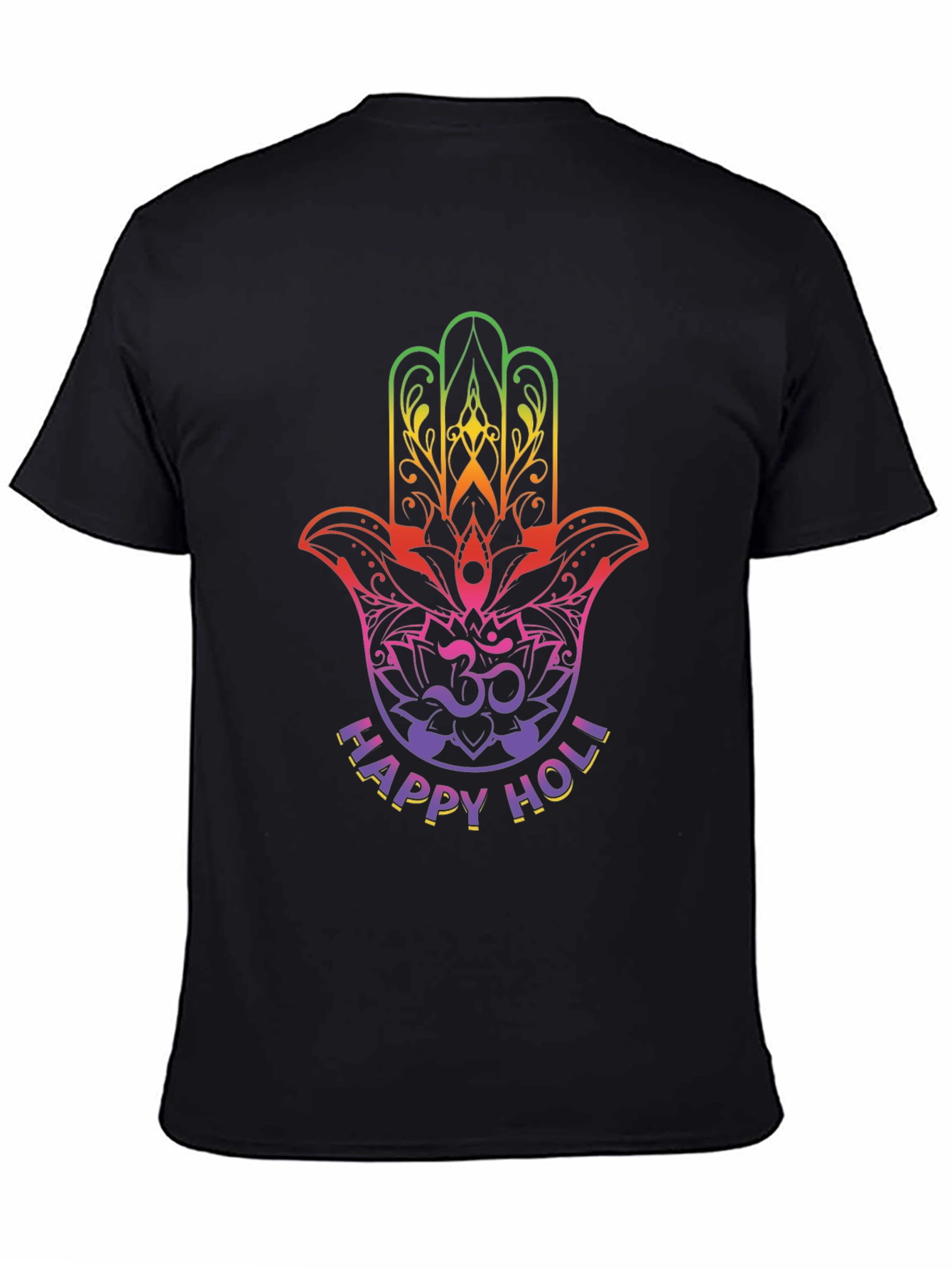 Happy Holi Hamsa Hand Graphic Tee