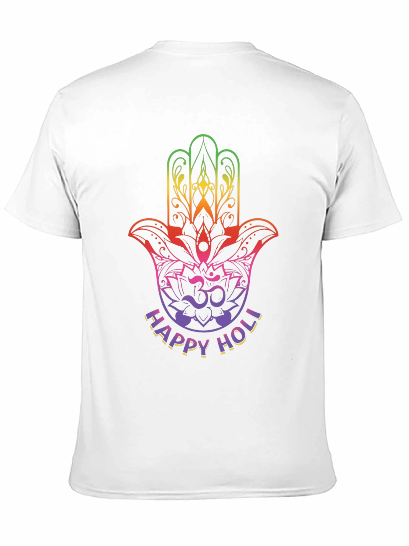 Happy Holi Hamsa Hand Graphic Tee
