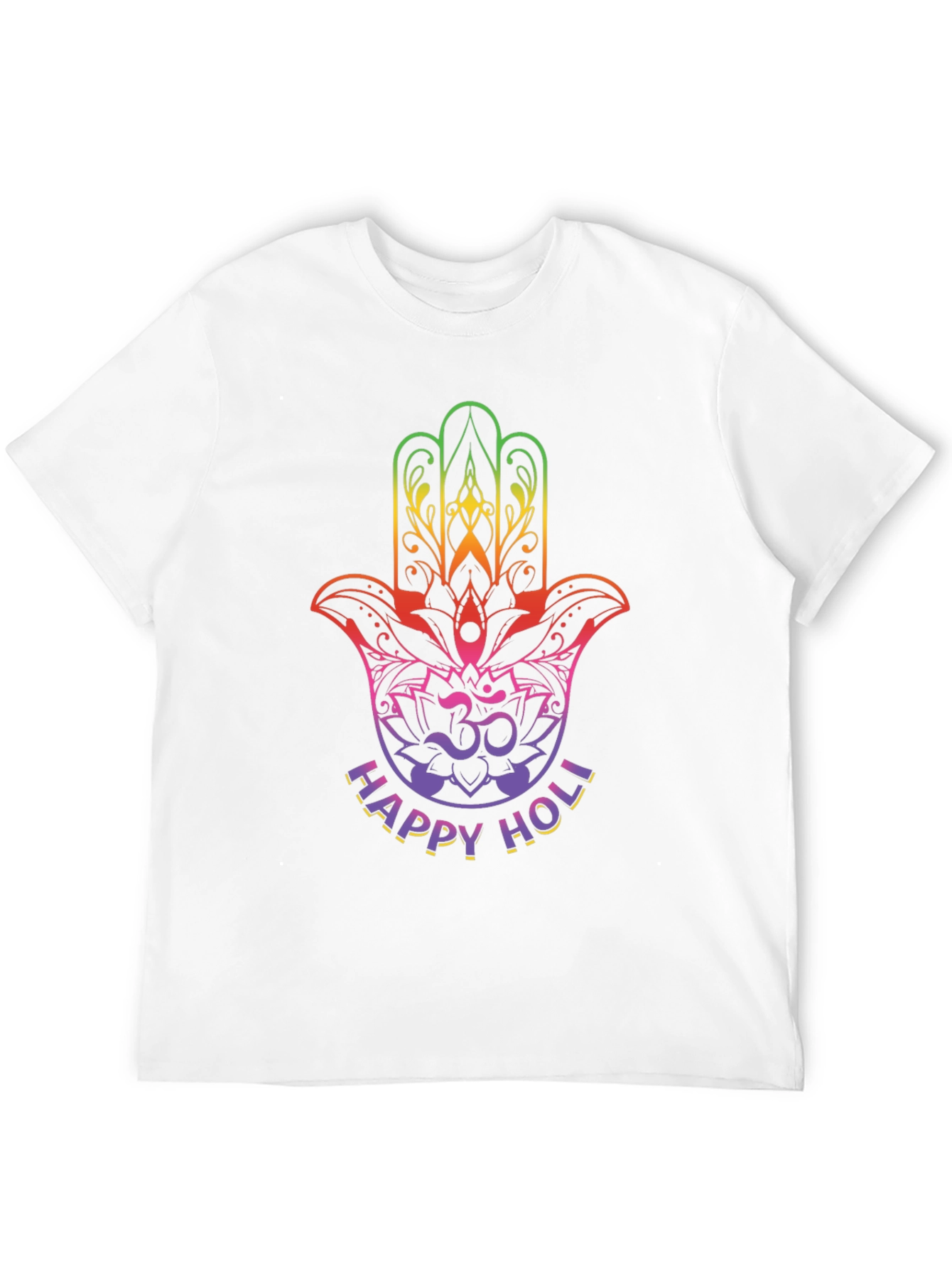 Happy Holi Hamsa Hand Graphic Tee