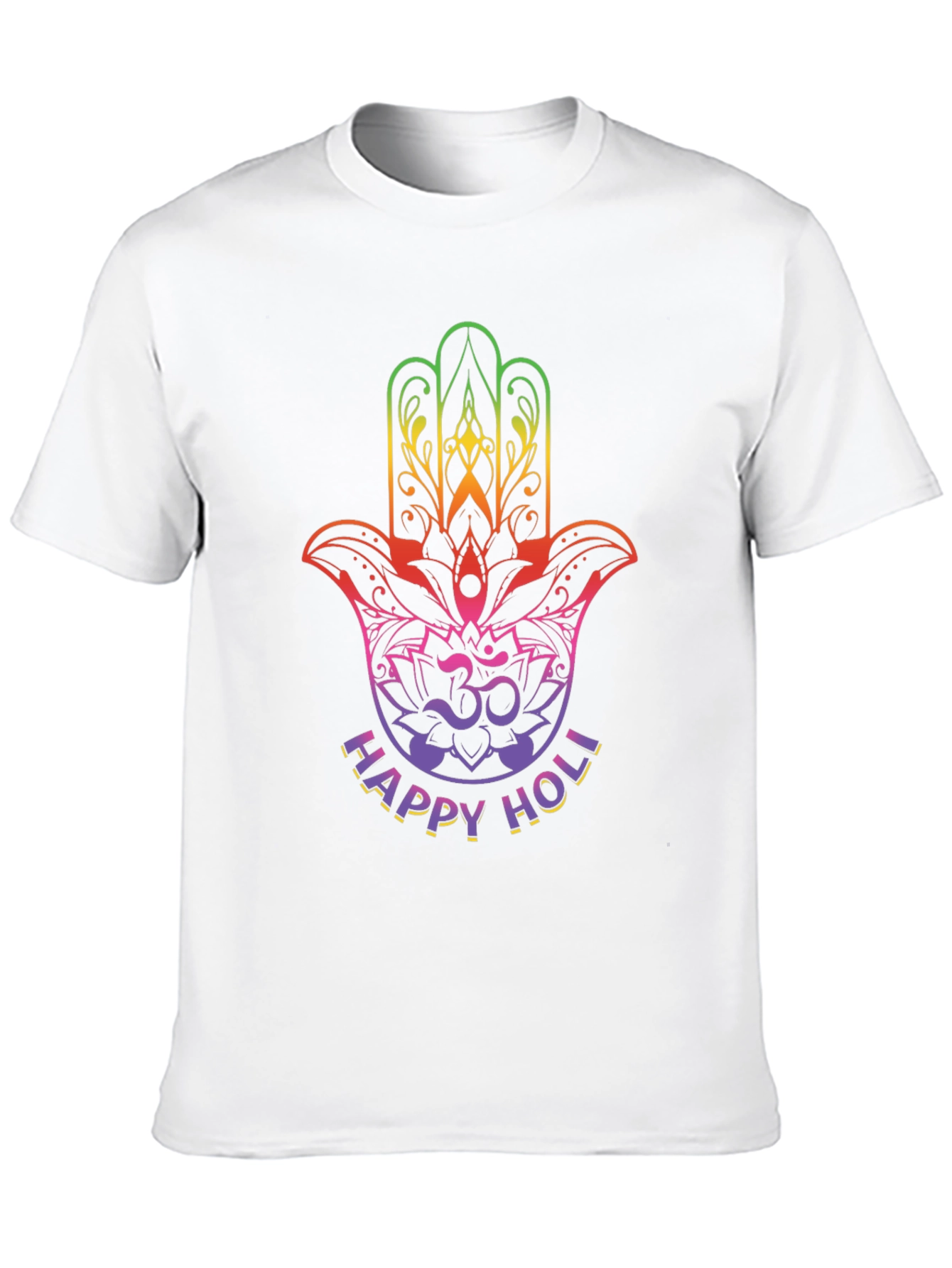 Happy Holi Hamsa Hand Graphic Tee