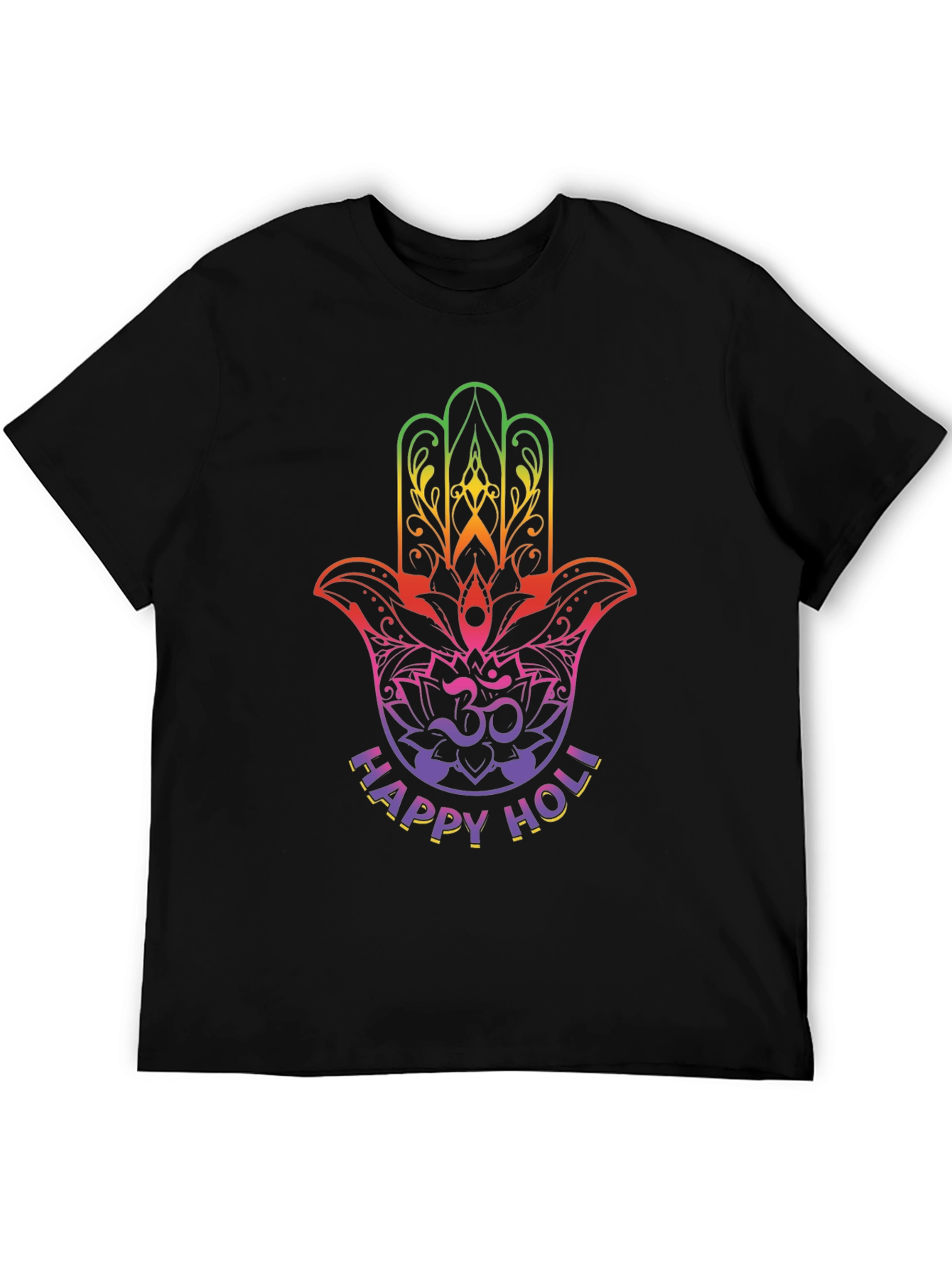 Happy Holi Hamsa Hand Graphic Tee