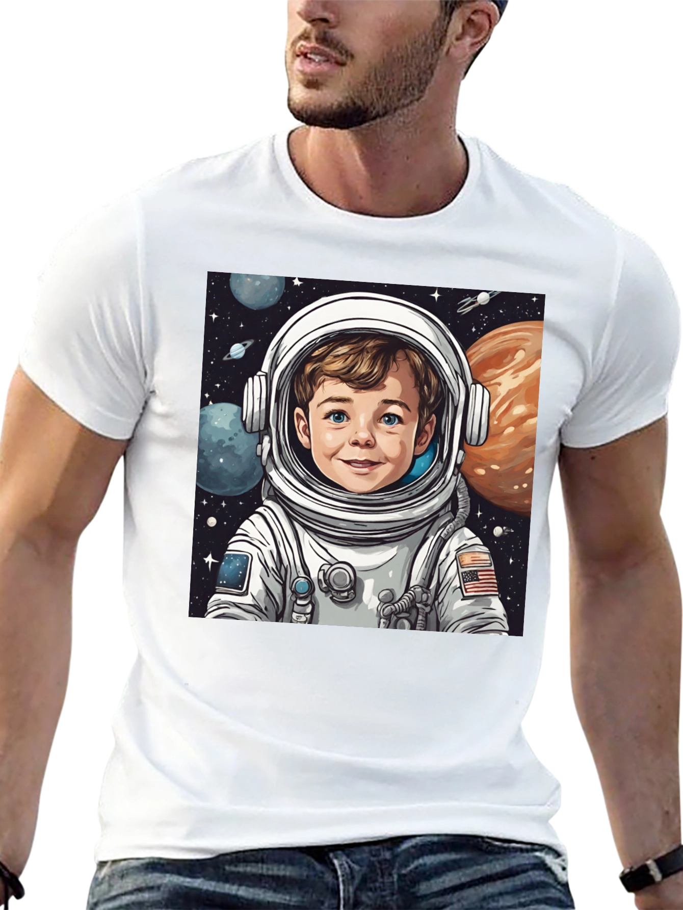 Astronaut Boy Graphic T-Shirt