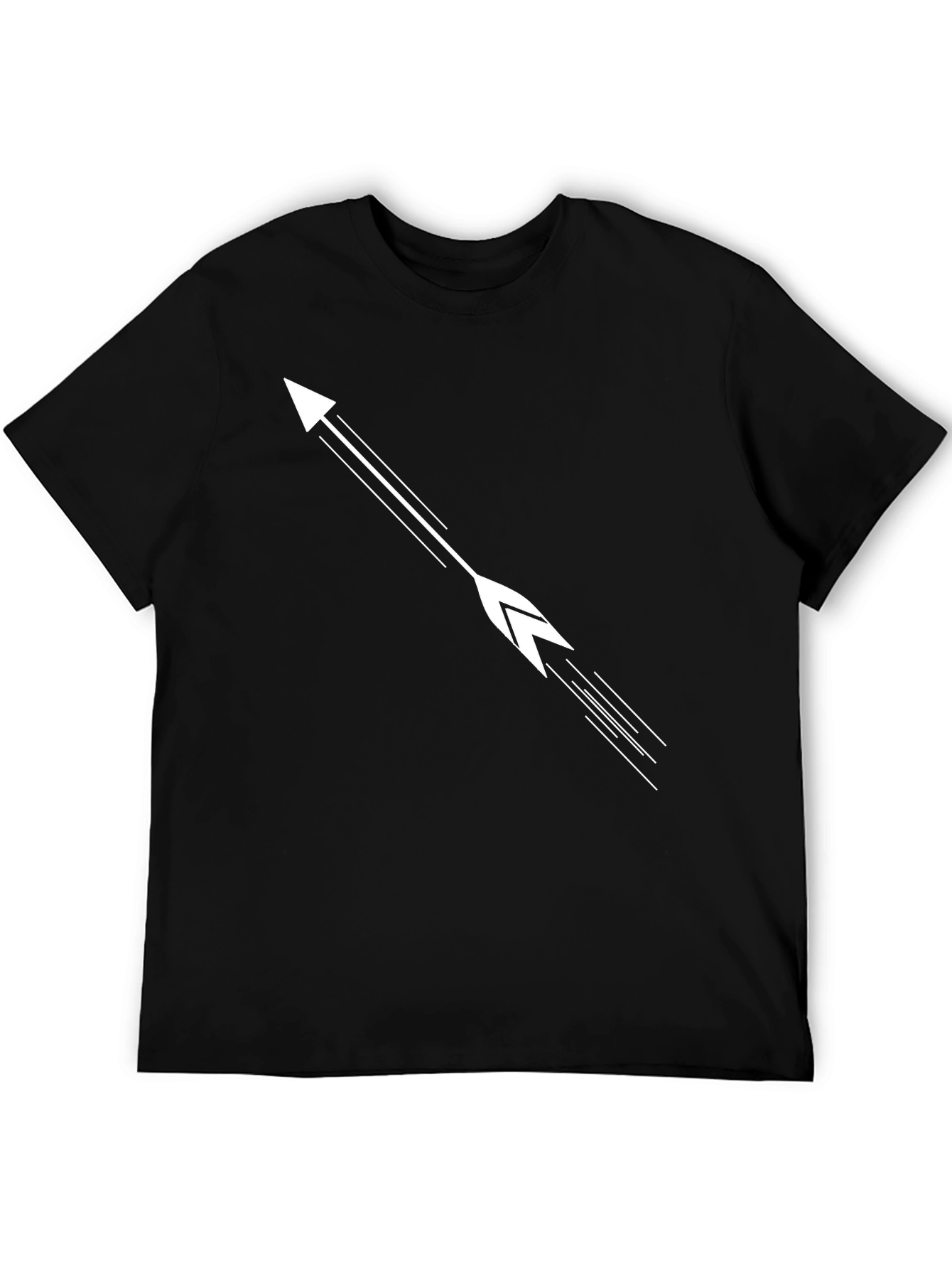 Mens Black Arrow Graphic Tee - Stylish Casual Wear