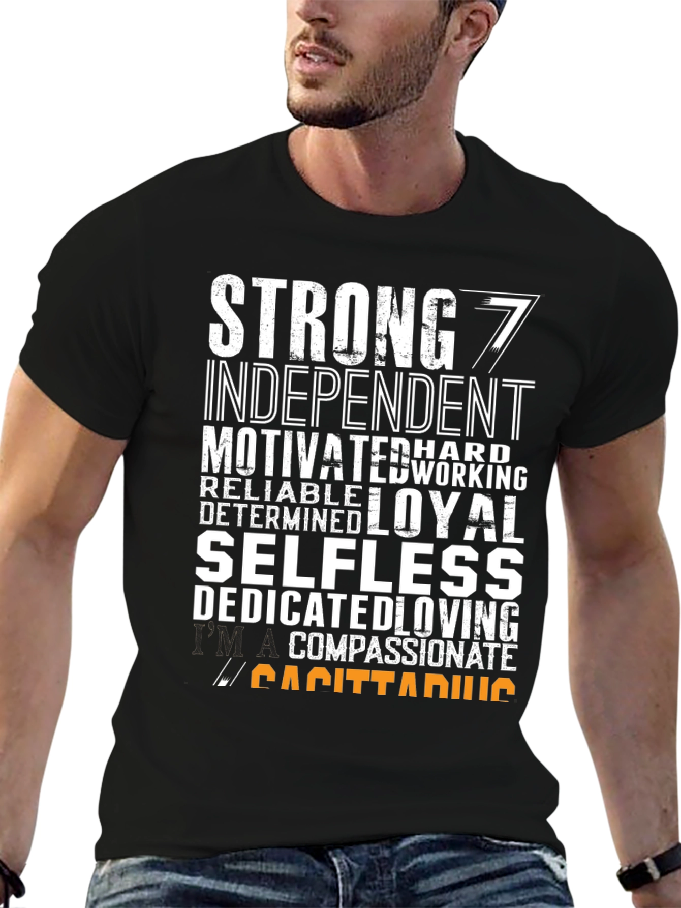 Sagittarius Zodiac T-Shirt - Strong Independent Motivated