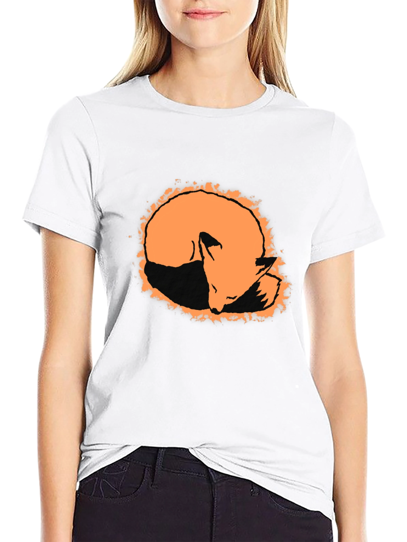 Fox Silhouette Graphic Tee - Black