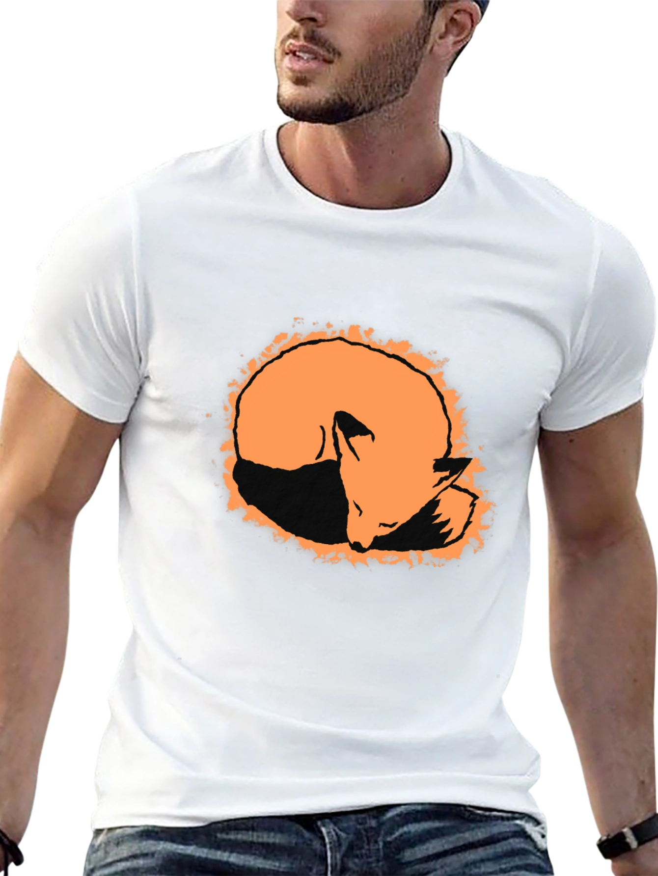 Fox Silhouette Graphic Tee - Black
