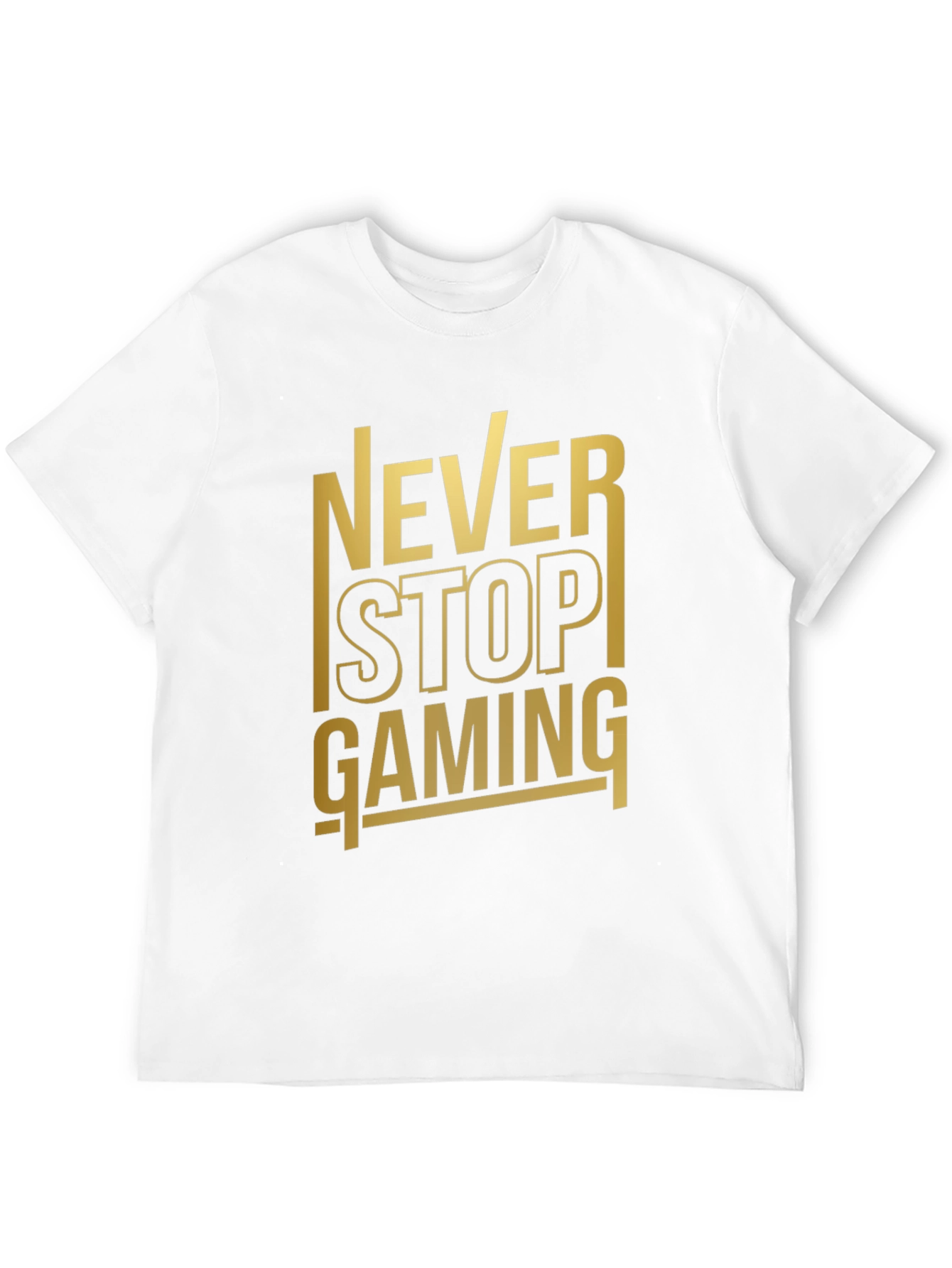 Never Stop Gaming Black T-Shirt