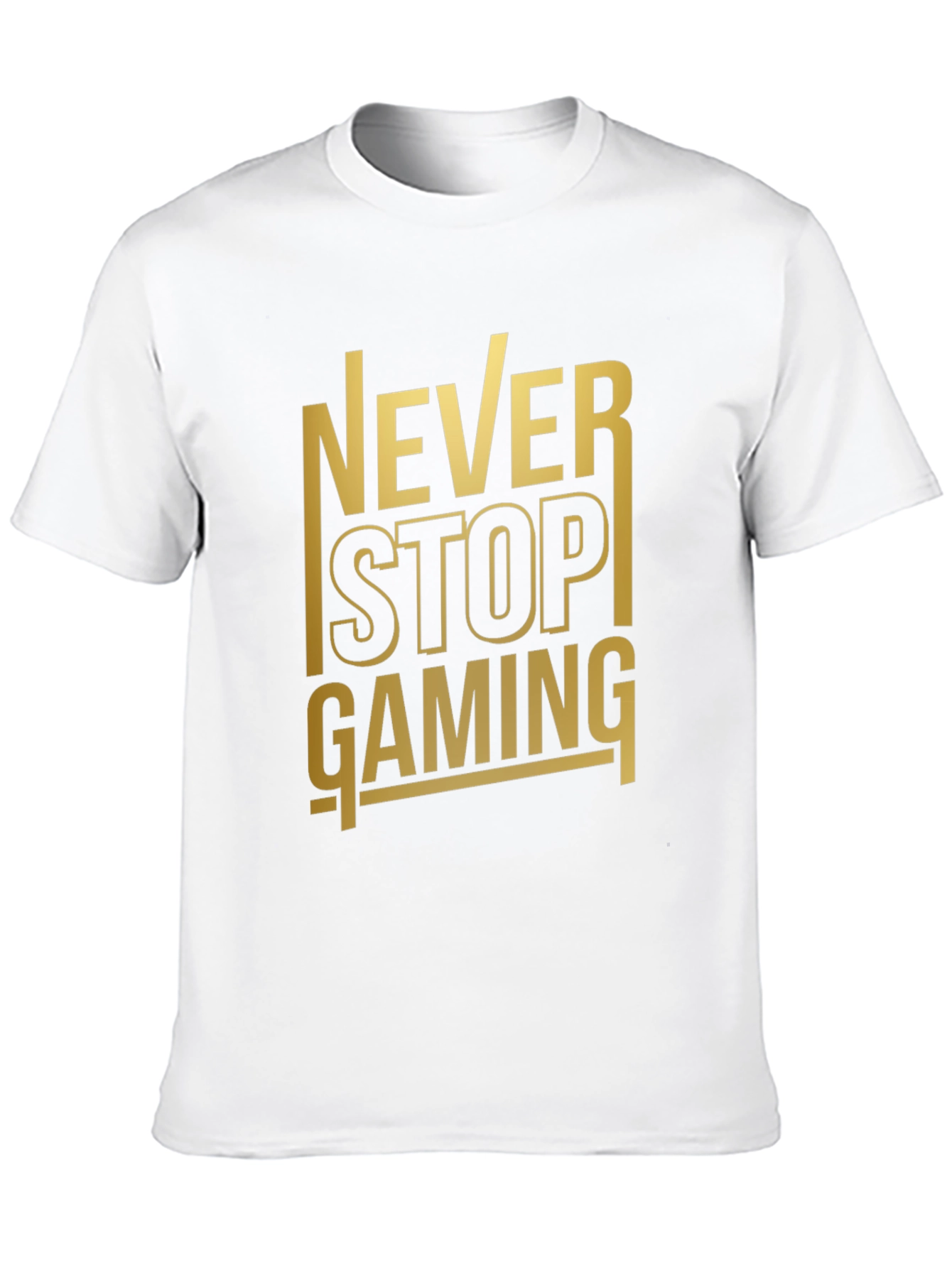 Never Stop Gaming Black T-Shirt