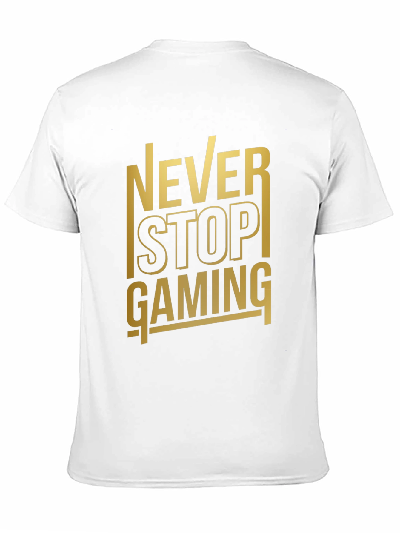Never Stop Gaming Black T-Shirt