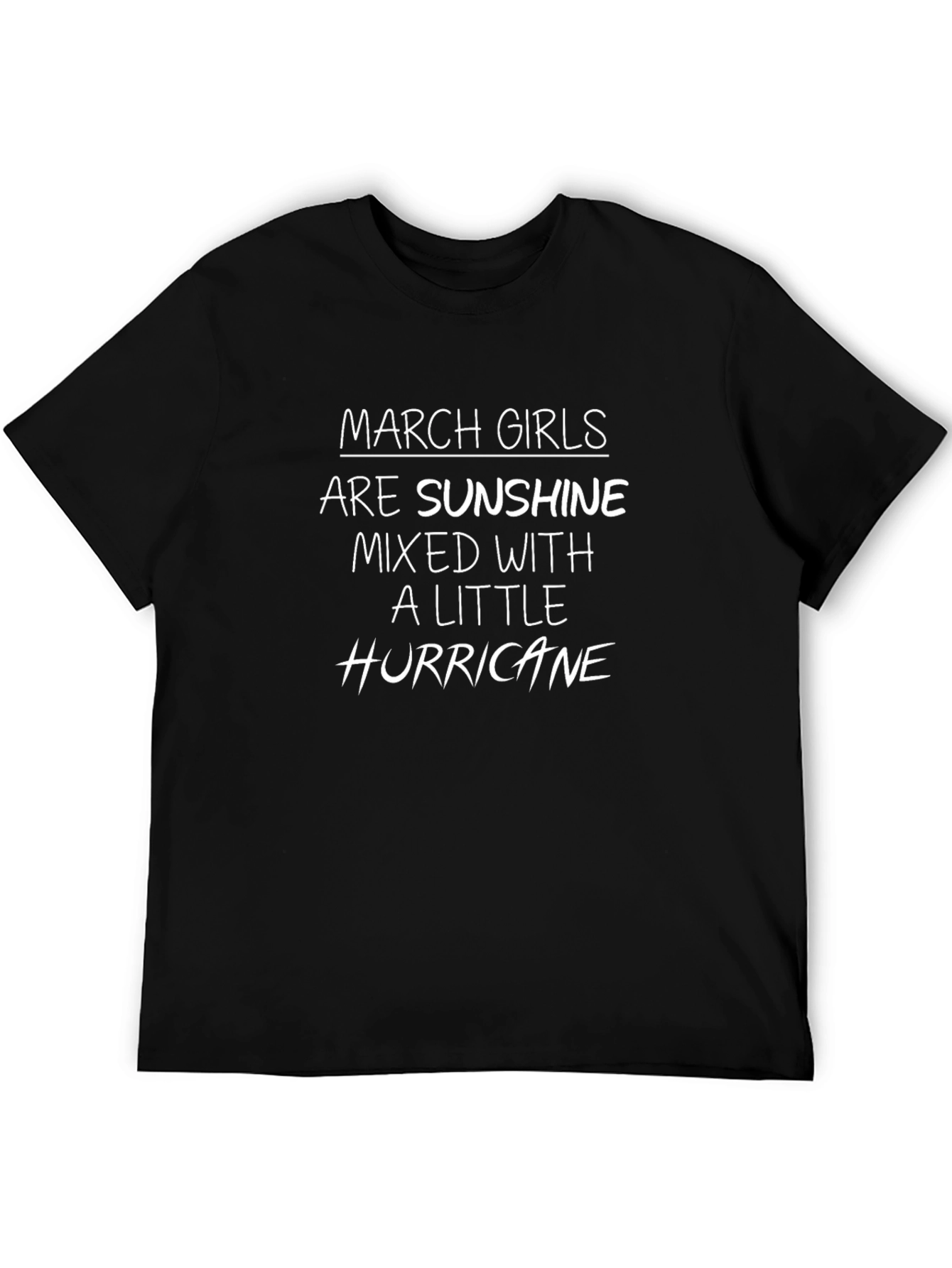 March Girls Sunshine Hurricane Black T-Shirt