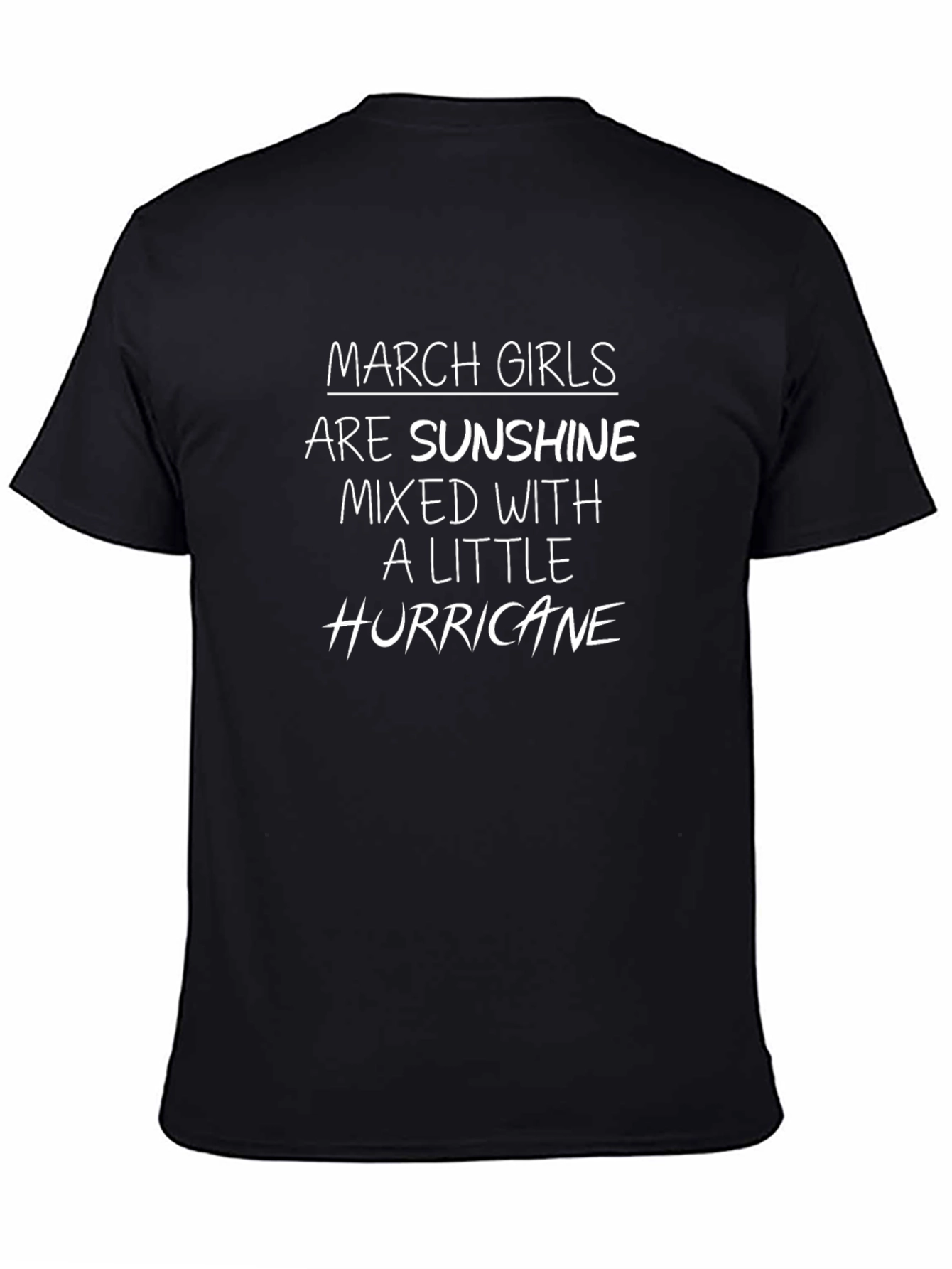 March Girls Sunshine Hurricane Black T-Shirt