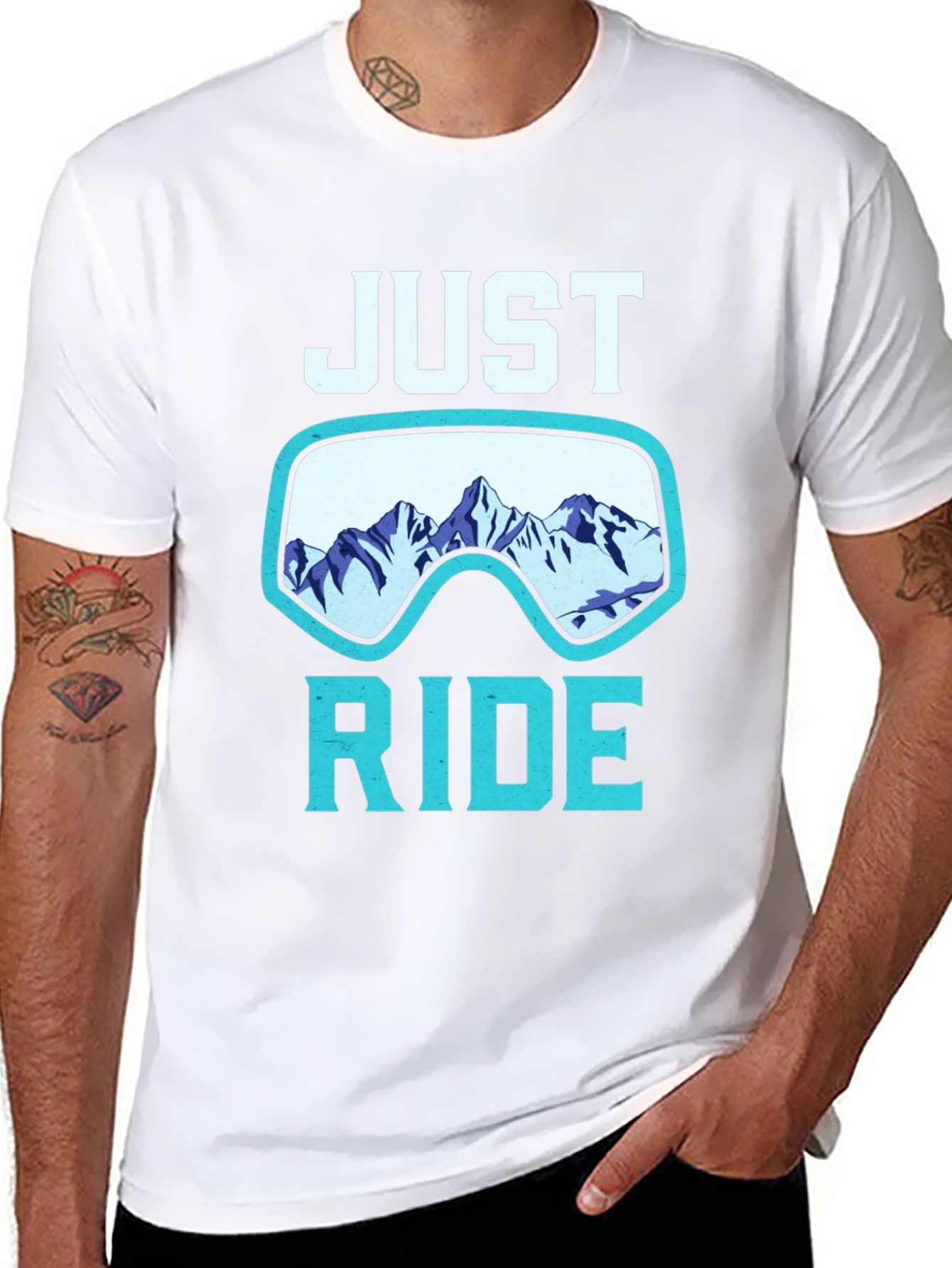 Just Ride Mountain Graphic T-Shirt - Adventure Ready