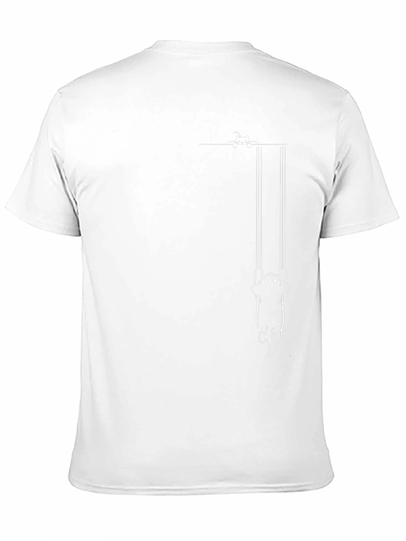 Cat Swing T-Shirt - Black Graphic Tee