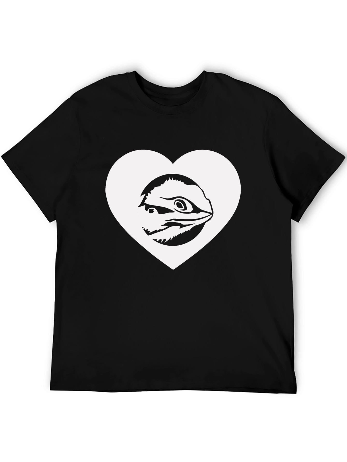 Bearded Dragon Love Tee - Black Cotton T-Shirt