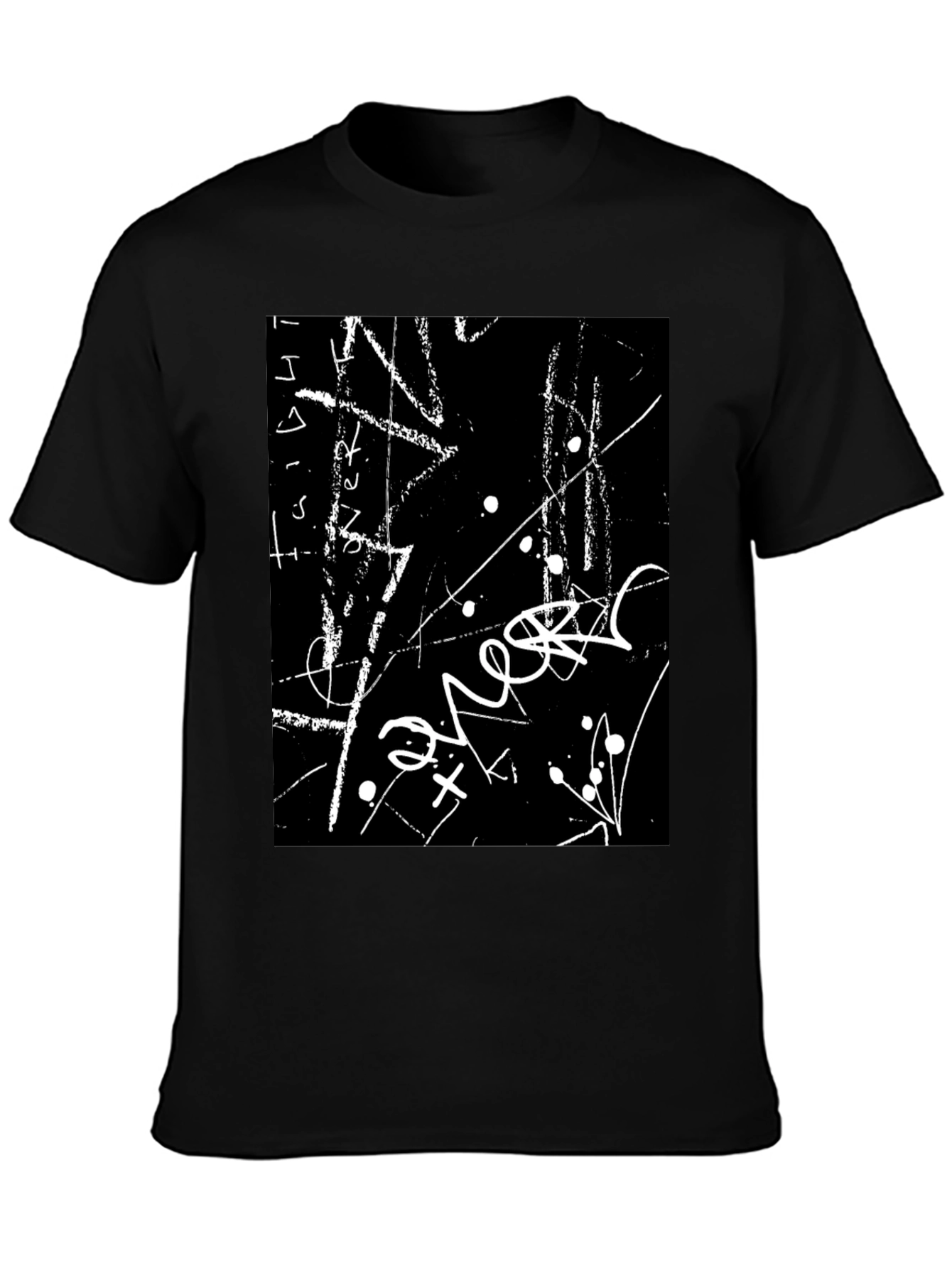 Abstract Black T-Shirt: Modern Art Tee