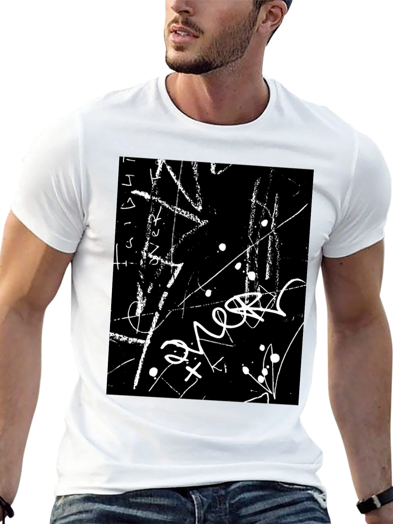 Abstract Black T-Shirt: Modern Art Tee