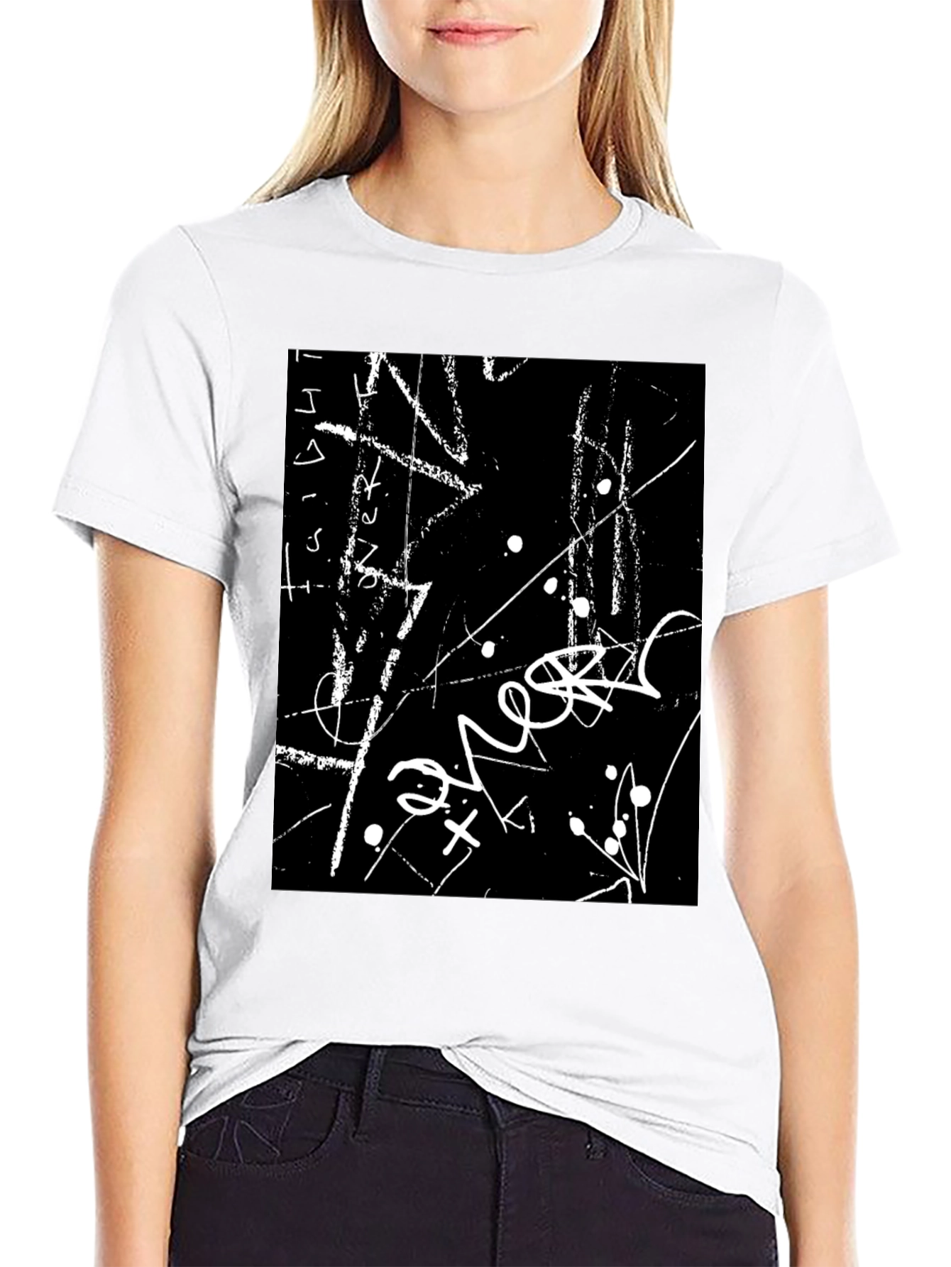 Abstract Black T-Shirt: Modern Art Tee