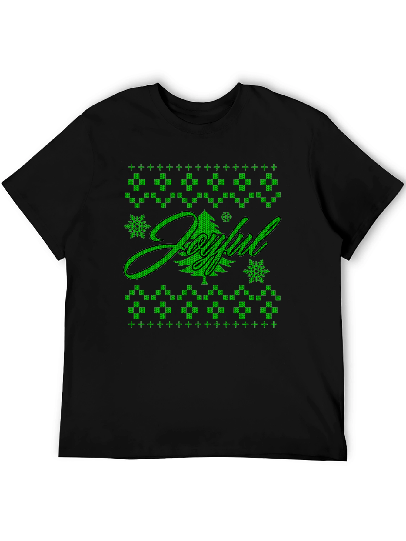 Joyful Holiday Graphic Tee - Black